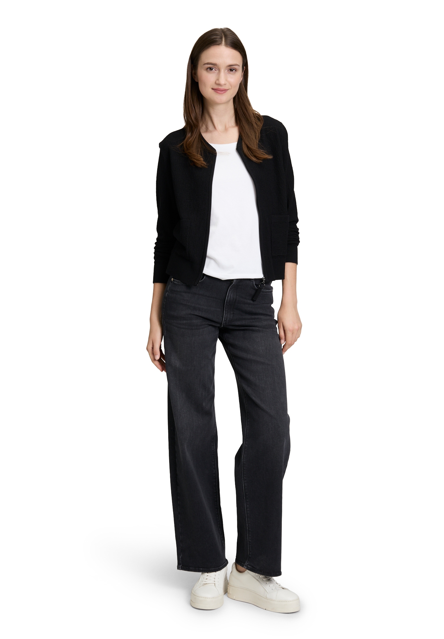 Betty&Co Strickjacke »Betty & Co Damen Strick-Cardigan mit Reißverschluss«