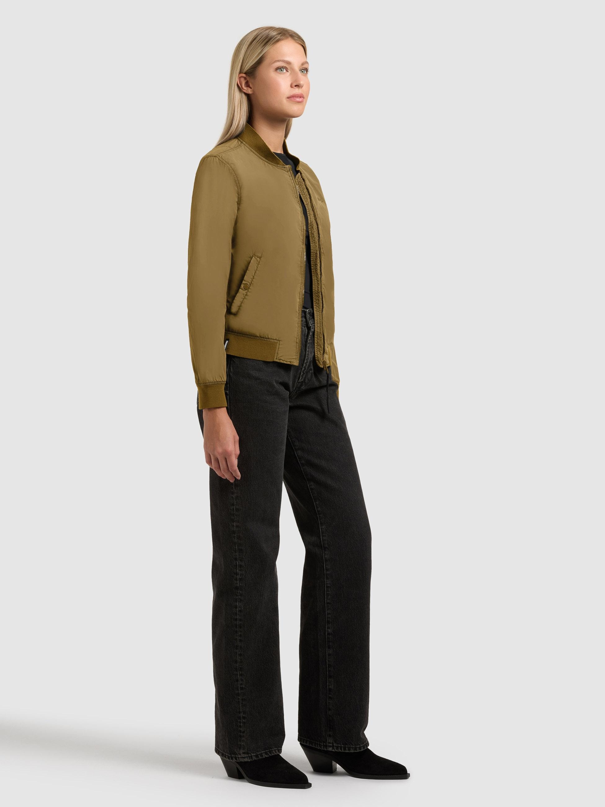 khujo Bomberjacke »Denz« ohne Kapuze Matte Damen Übergangsjacke mit Bündchen