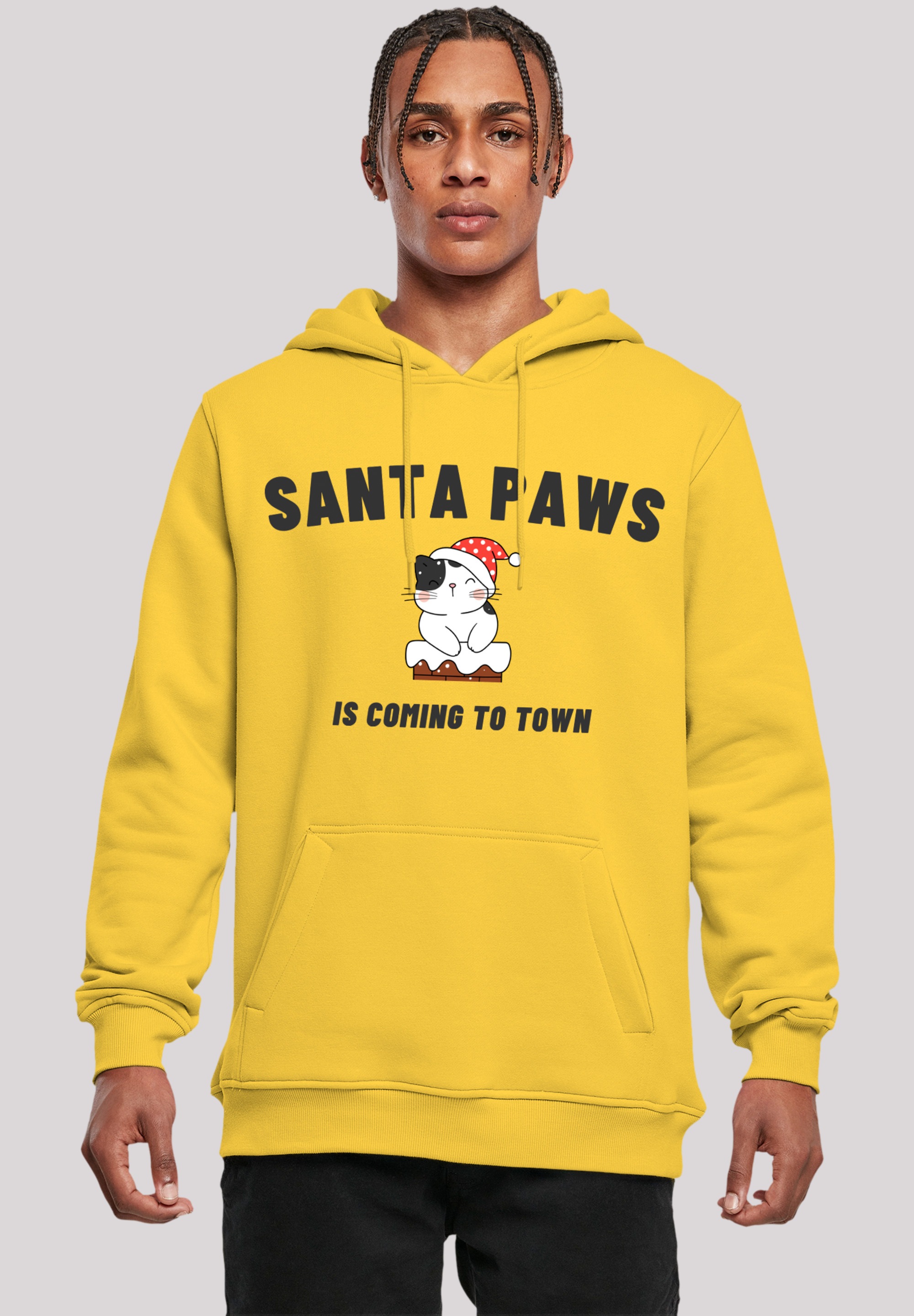 F4NT4STIC Kapuzenpullover "Santa Paws Christmas Cat", Premium Qualität, Rock-Musik, Band