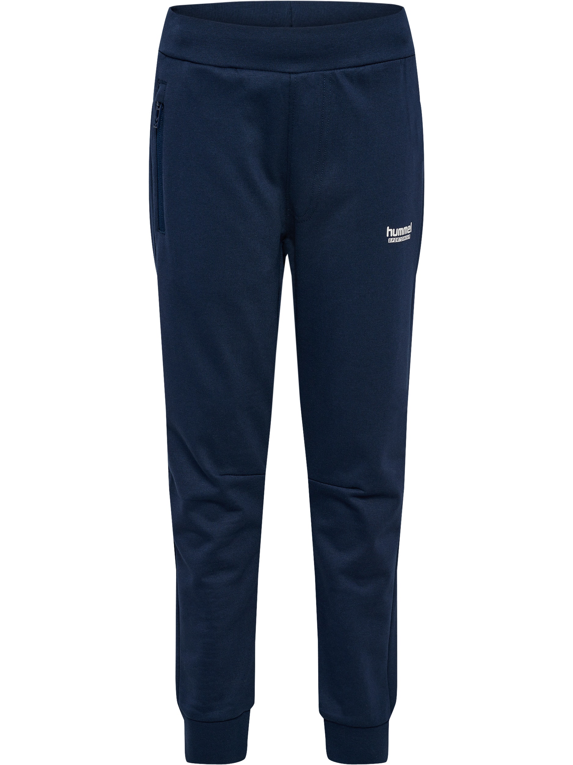 hummel Jogginghose "hmlJR REGULAR ADJ WAIST PANTS" mit Seitentaschen mit Reißverschlüssen, aus weichem Sweatstoff