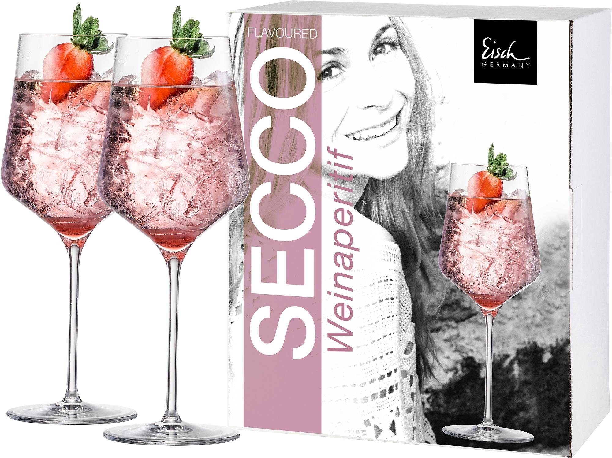 Eisch Germany Aperitifglas »Secco Flavoured«, (Set, 2 tlg.), bleifrei, 620 ml, 2-teilig