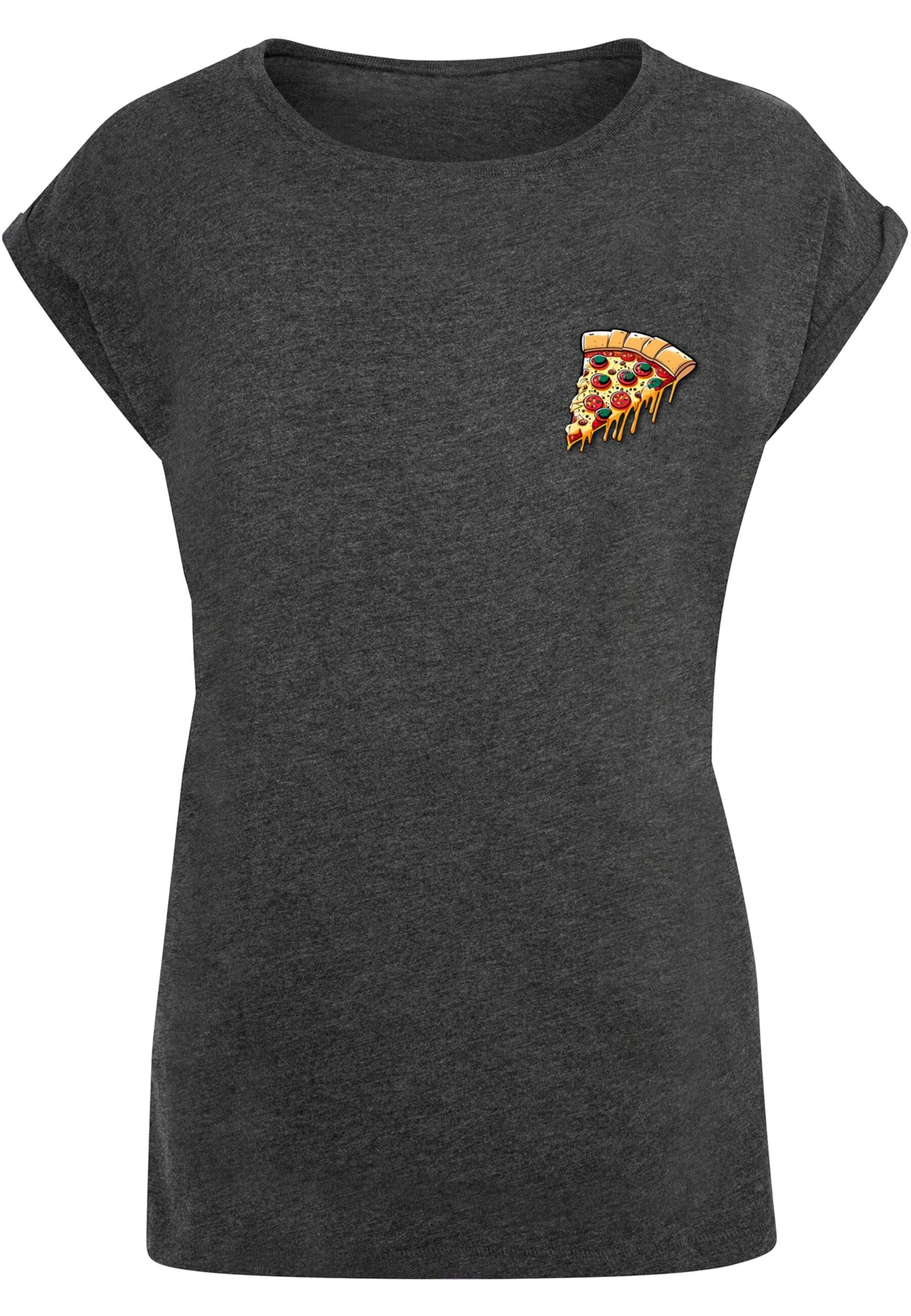 T-Shirt »Merchcode Damen Ladies Pizza Comic Extended Shoulder Tee«, (1 tlg.)