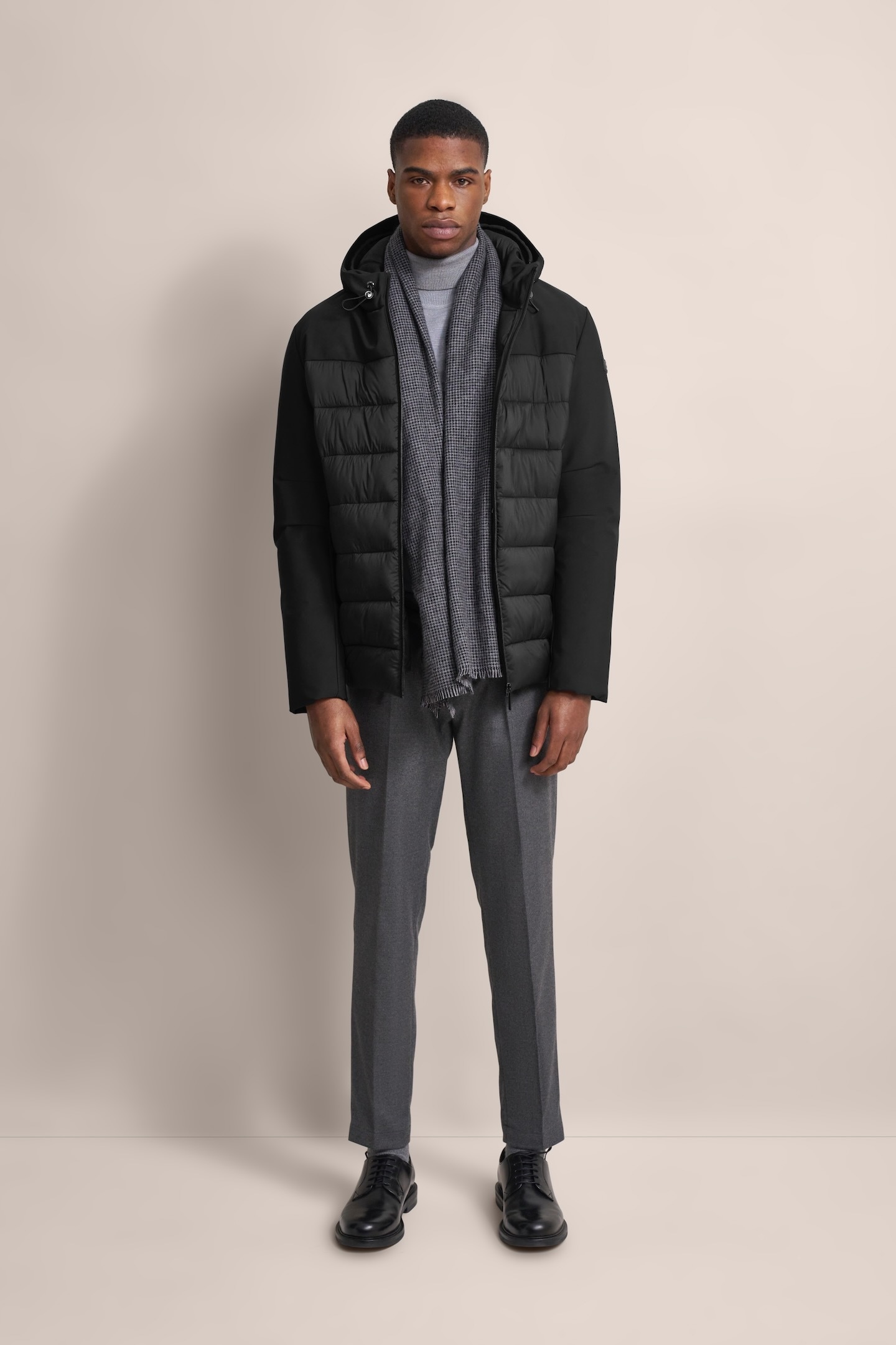 bugatti Langjacke, mit Kapuze, mit Stretchfunktion