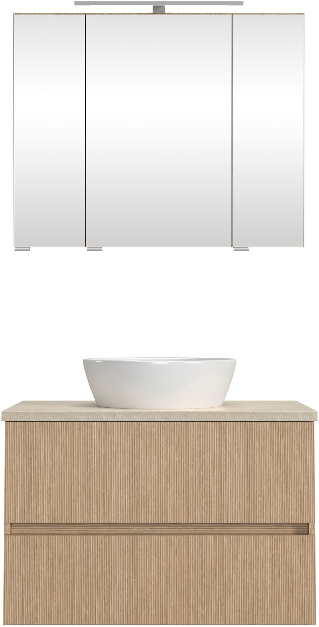welltime Badmöbel-Set "80 cm breit, Badmöbel mit LED-Beleuchtung", Held Möb günstig online kaufen