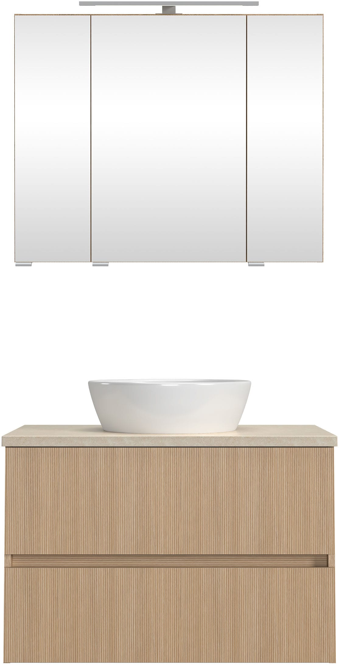 welltime Badmöbel-Set "EIXO, Set aus Spiegelschrank und Waschtisch inkl. Be günstig online kaufen