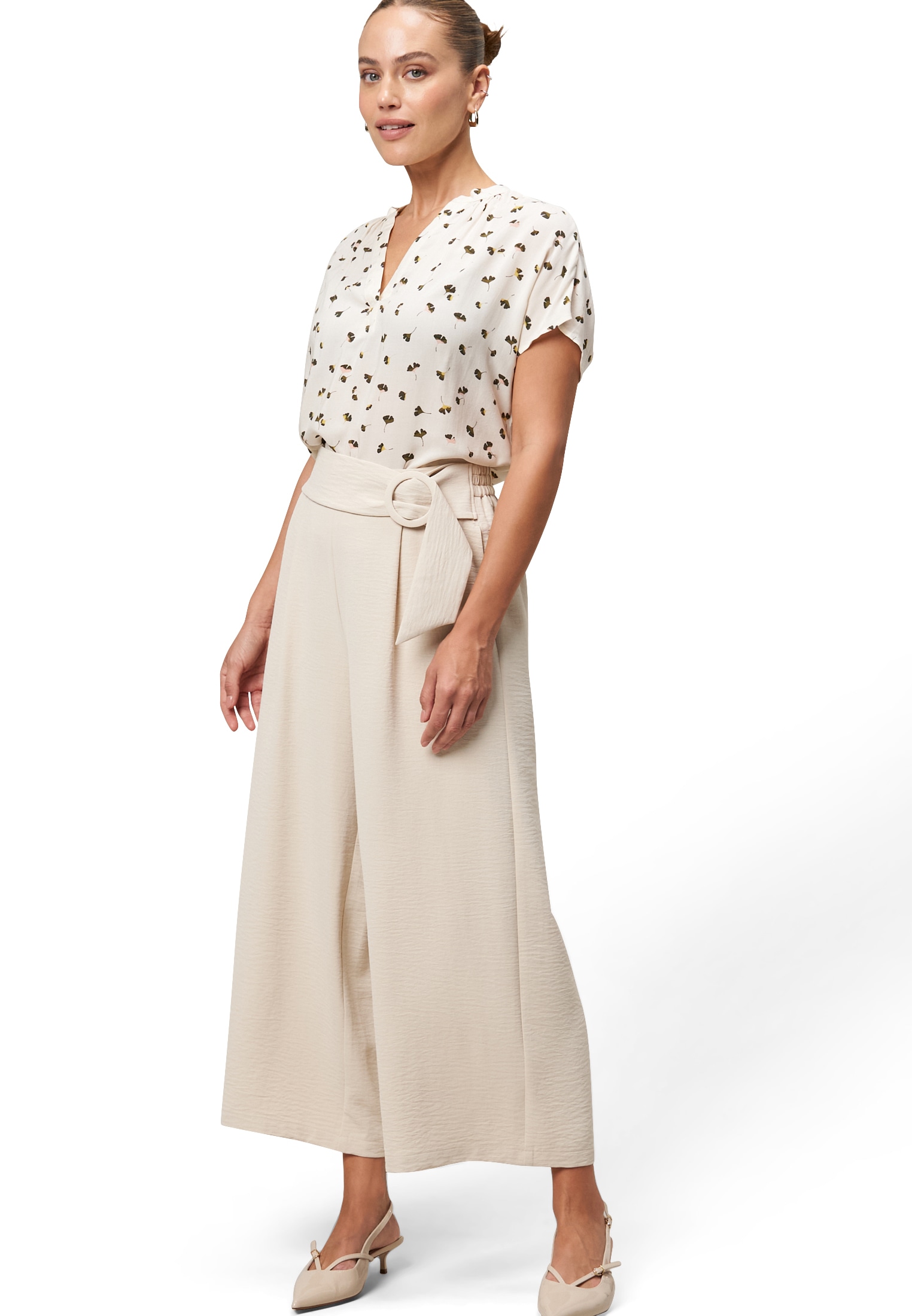 Zero Klassische Bluse »zero Bluse mit Blätterdruck«