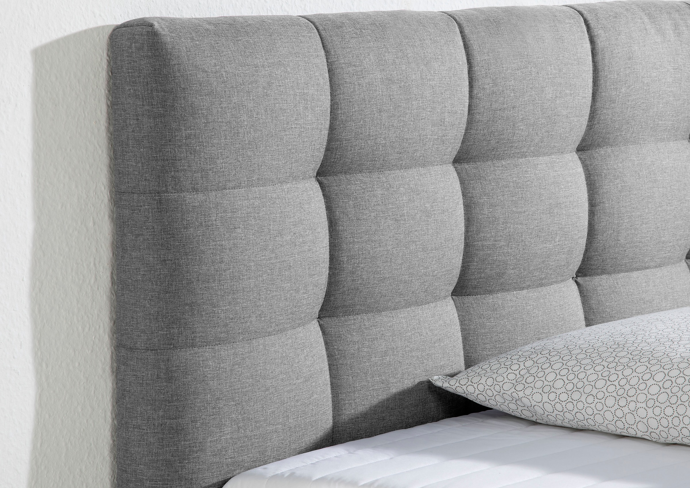 Boxbett HOME AFFAIRE "Vaasa", grau, B:154cm L:230cm, Komplettbetten, inkl. Bettkasten & Topper, XXL-Ausführung, Überlänge 220 cm 6