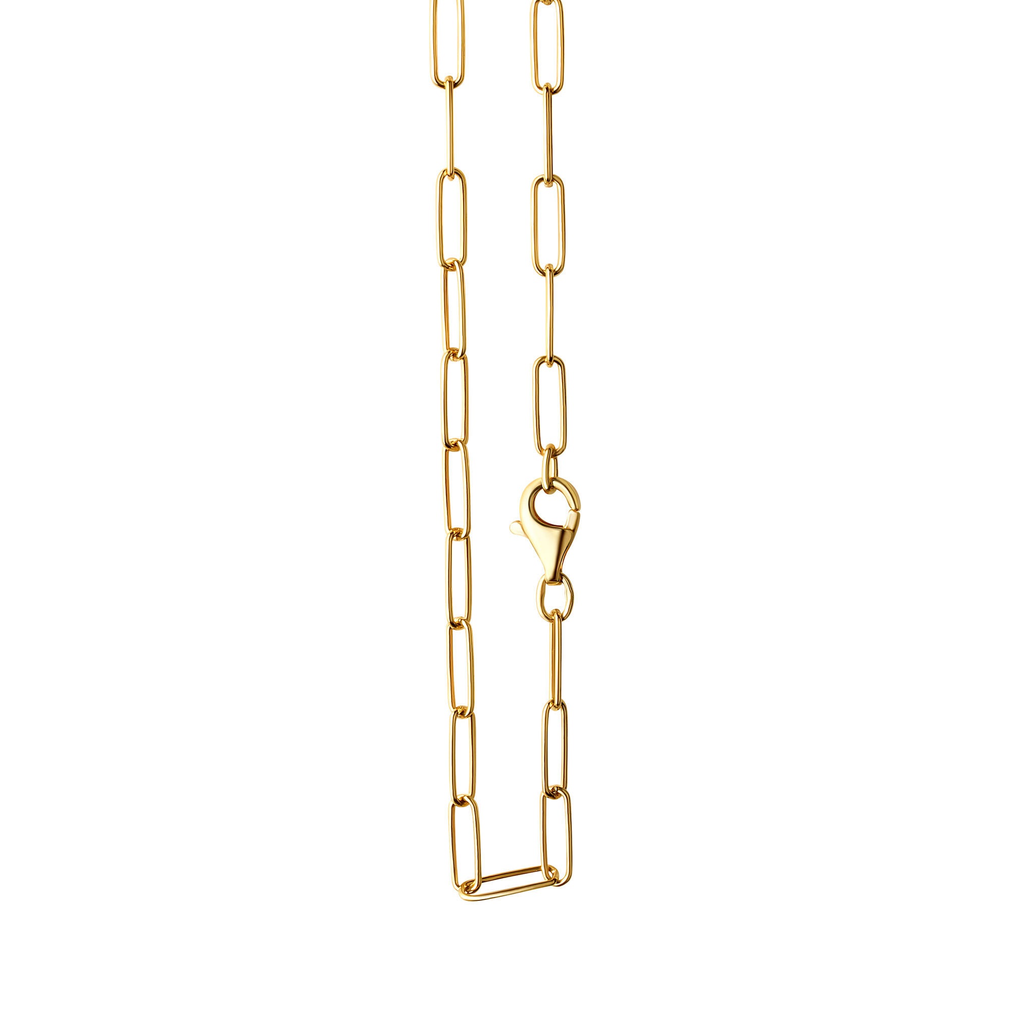 Collierkettchen VIVANCE "925/- Sterlingsilber vergoldet Gliederkette glanz 60 cm", gelb, Halsketten, Damen, 60cm, Silber 925 (Sterlingsilber), L: 60 B: 3,5mm, glänzend, B:3,5mm