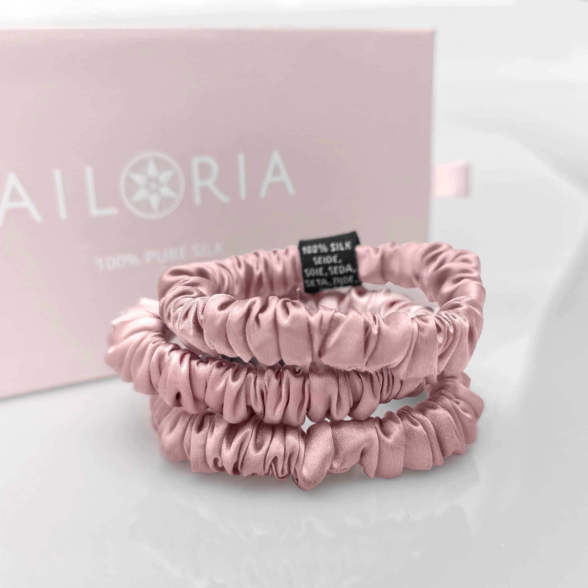 AILORIA Diadem »Set 3 Scrunchies S aus Seide DOUX«