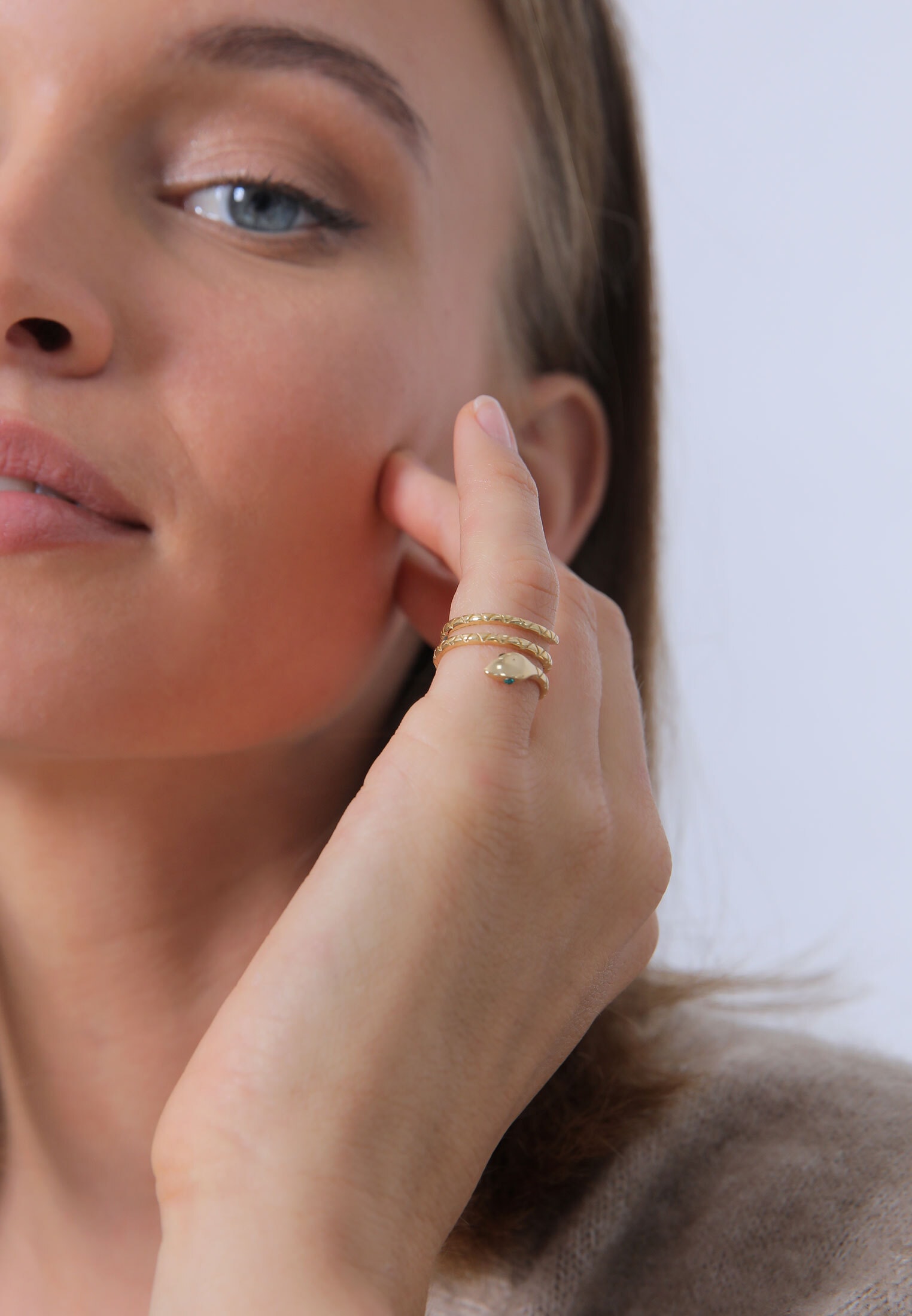 Elli Fingerring »Pinky Schlange Statement 925 Silber«