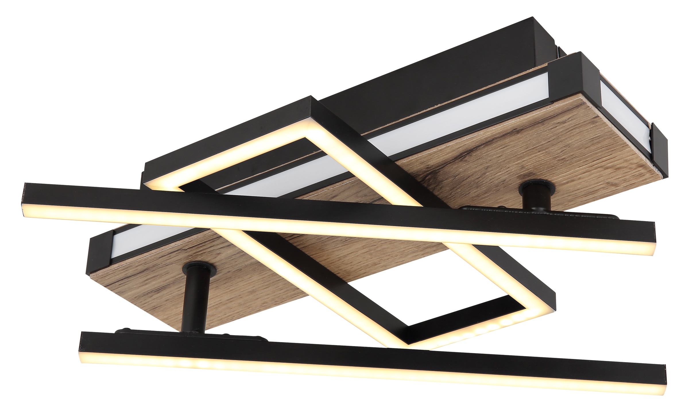 GLOBO LIGHTING Deckenleuchte »COLLI« LED-Modul 1 Stk. Warmweiß Dreh-/Schwenkbare Deckenleuchte schwarz matt mit Memoryfunktion