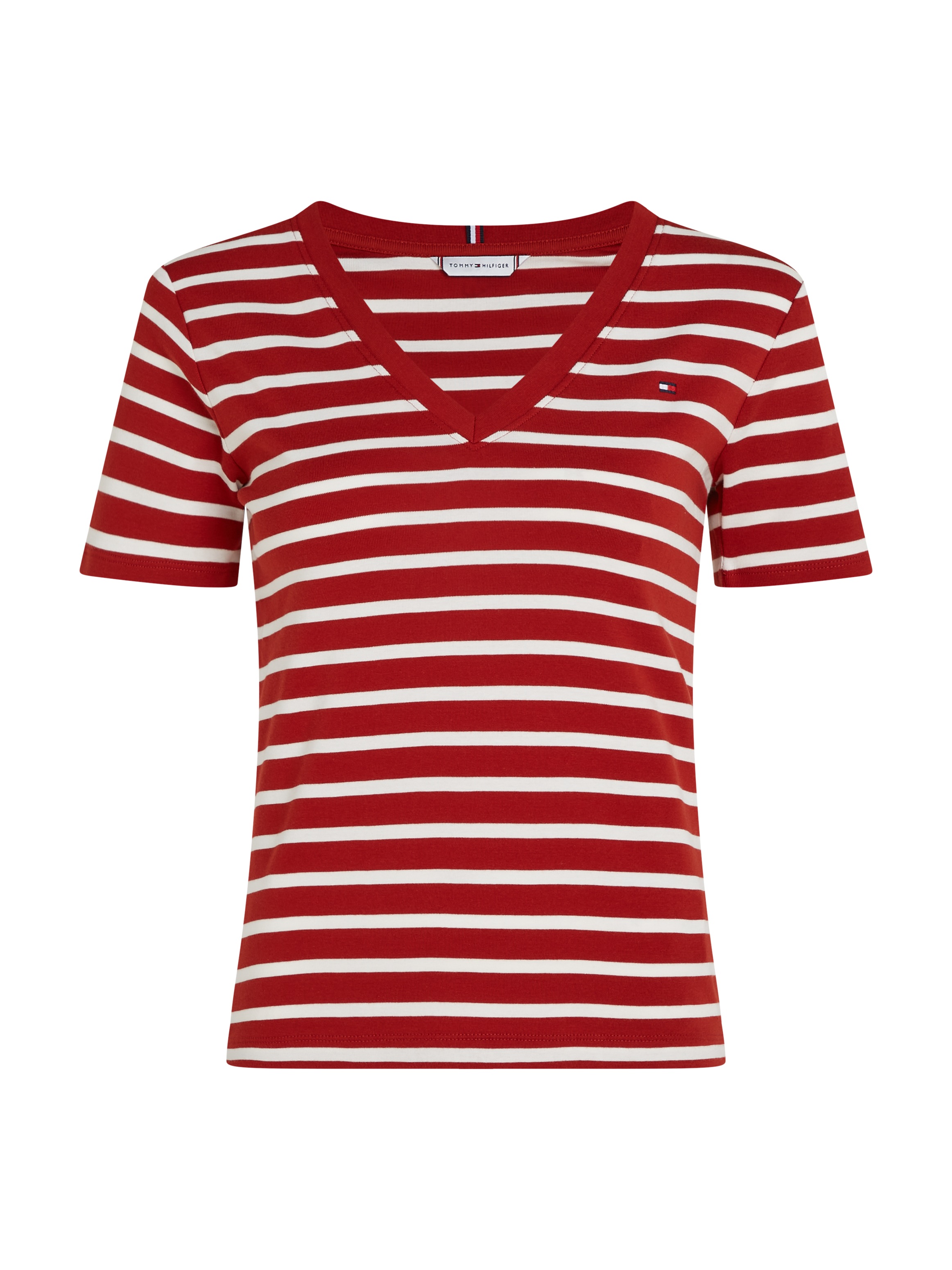Tommy Hilfiger T-Shirt »SLIM CODY V-NK SS«, mit Logostickerei