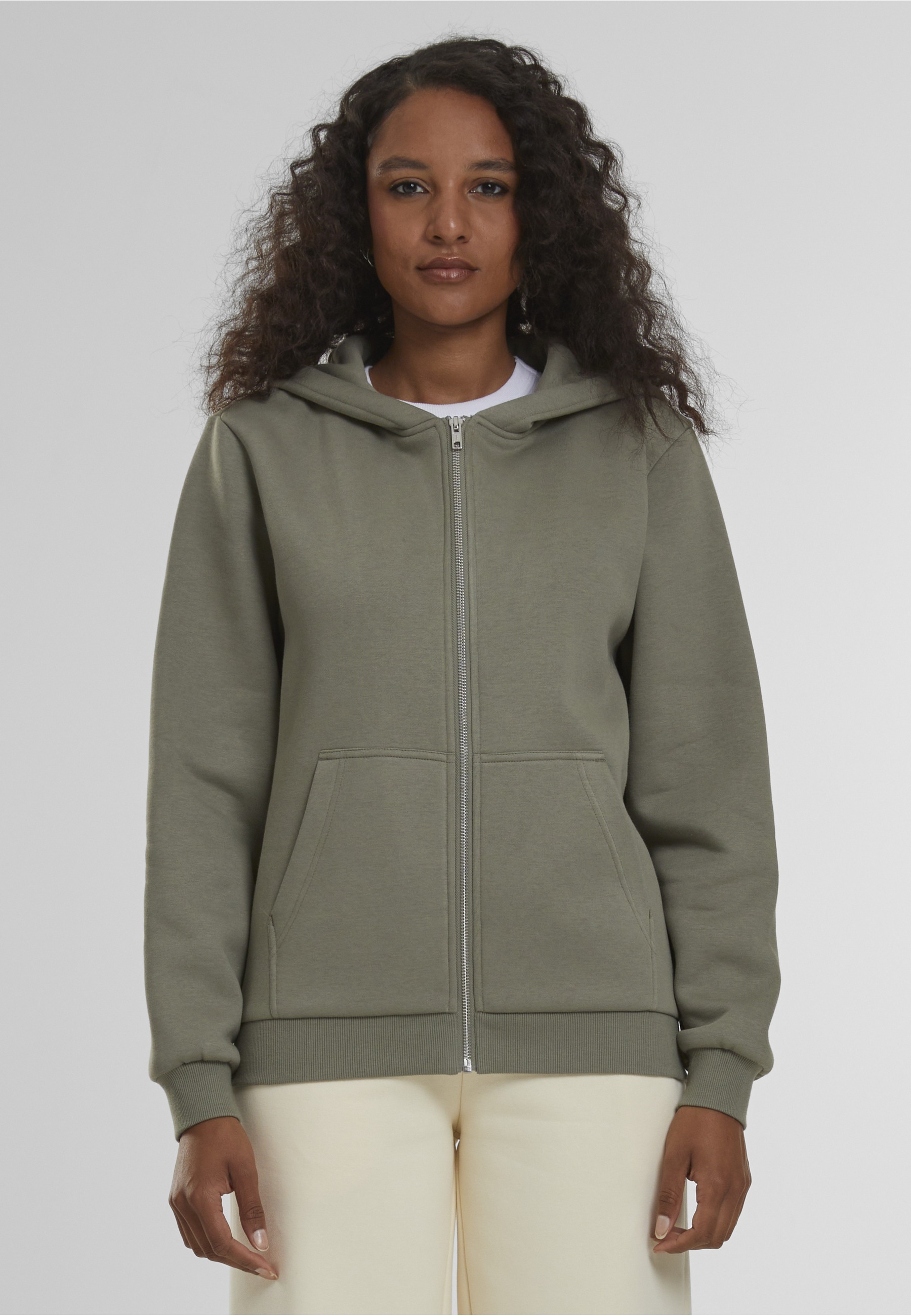 URBAN CLASSICS Sweatjacke »Urban Classics Ladies Fluffy Zip Cardigan«