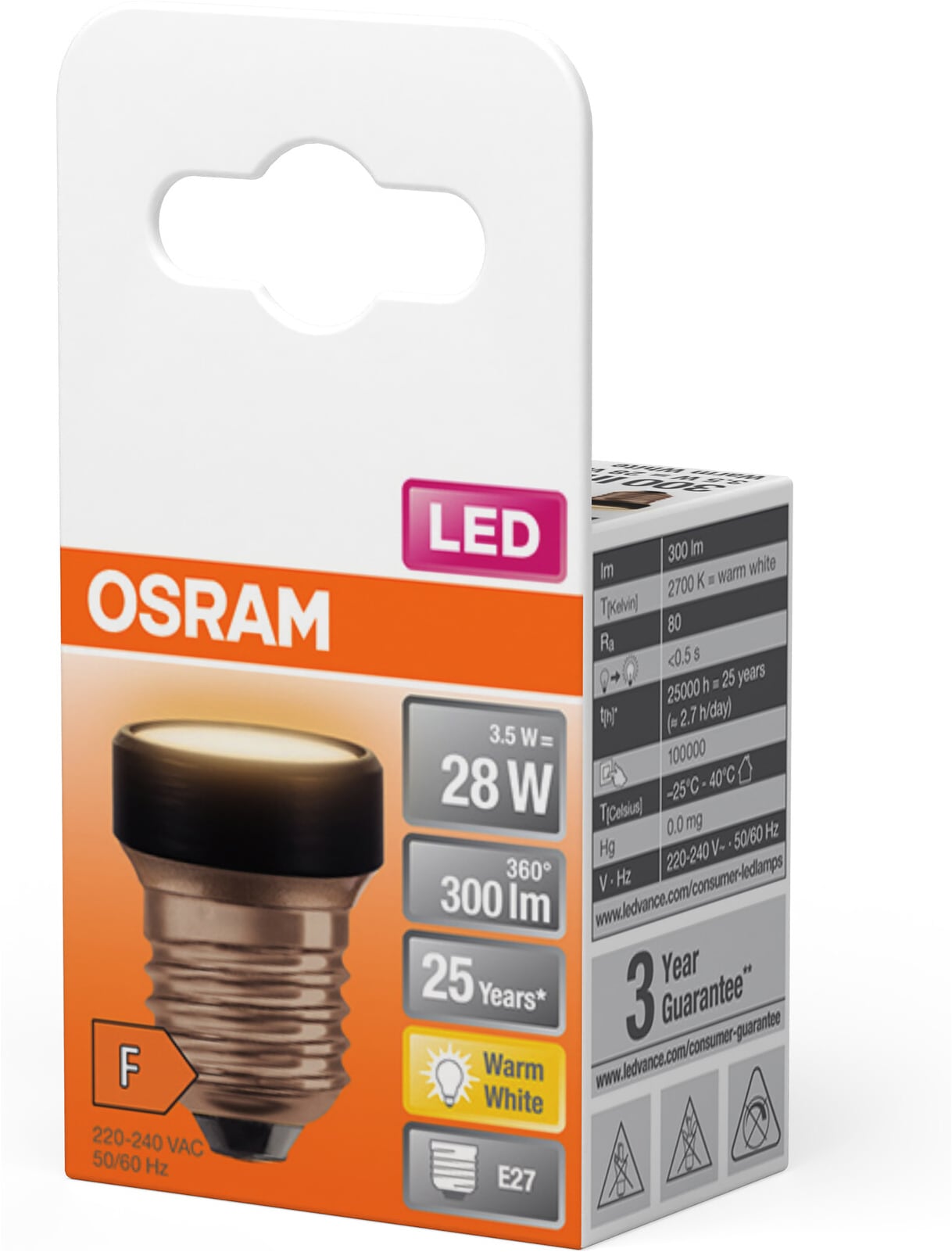 Osram LED-Leuchtmittel »LED Star Flat« E27 1 Stk. Warmweiß