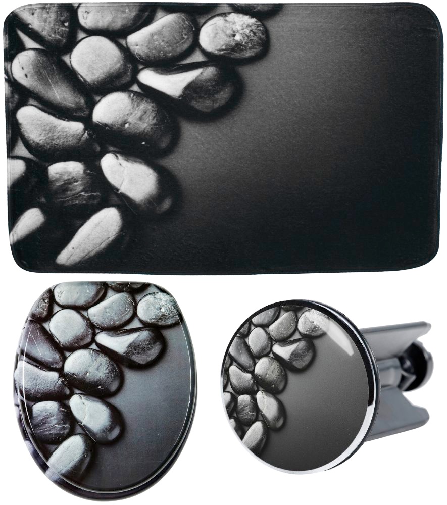 Sanilo Badaccessoire-Set »Hot Stones«, (Komplett-Set, 3 tlg.), bestehend aus WC-Sitz,... kaufen