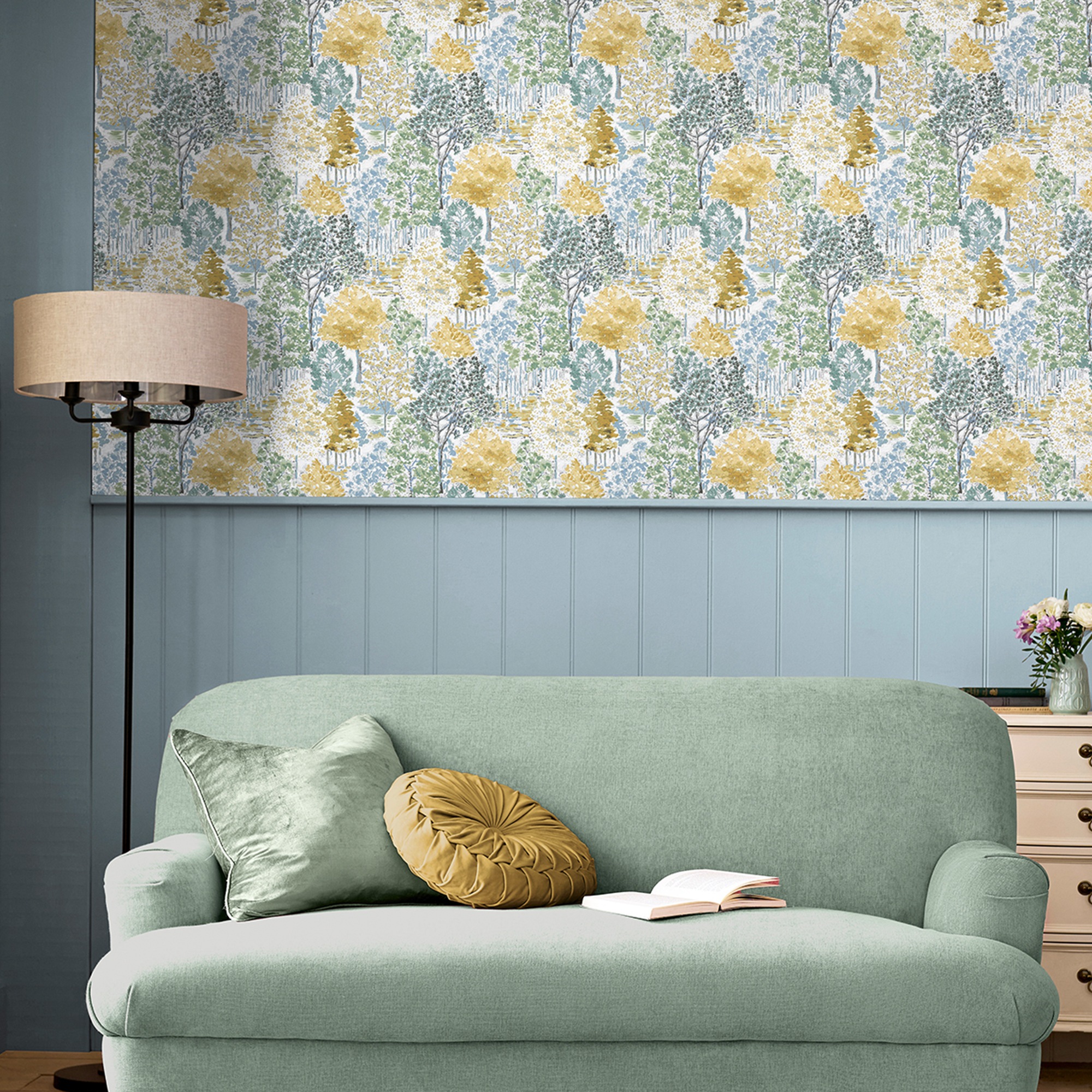 LAURA ASHLEY Vliestapete "BERNWOOD" floral glatt Design Tapeten