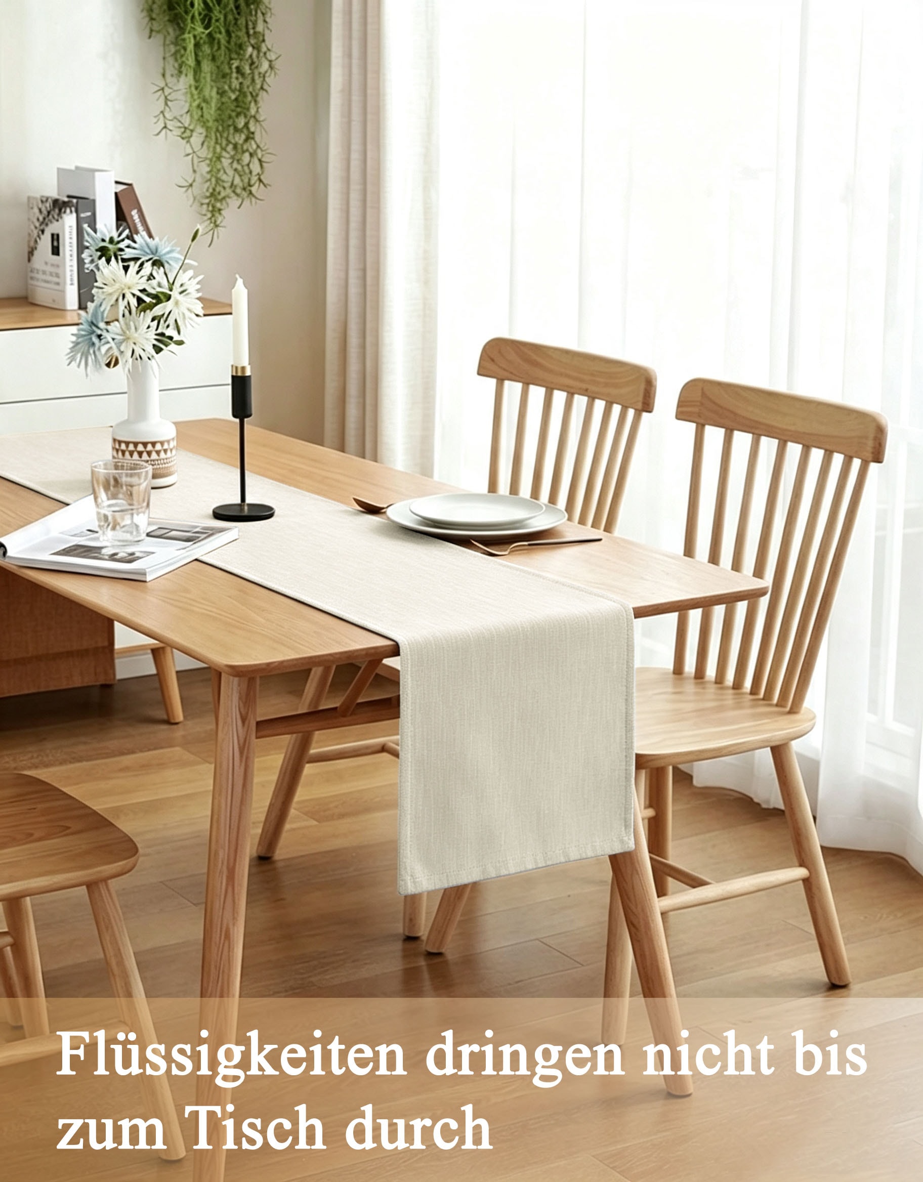 OTTO home Tischläufer »Ozzie« Formstabil & pflegeleicht, gewebtes Design, uni, Dekoration, Esszimmer