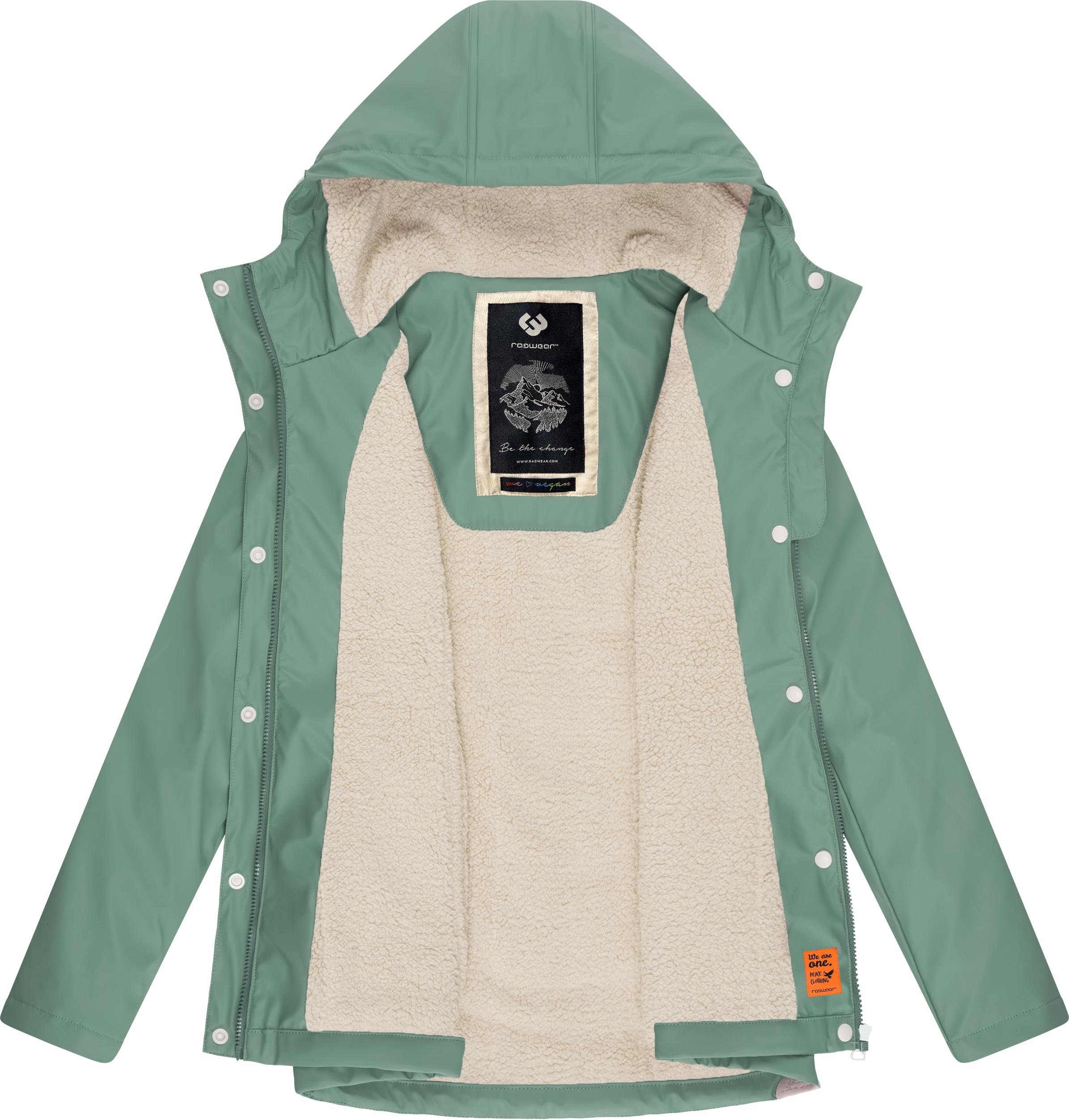 Ragwear Regenjacke »Marge«, mit Kapuze, warm gefütterter Damen Winter Regenmantel