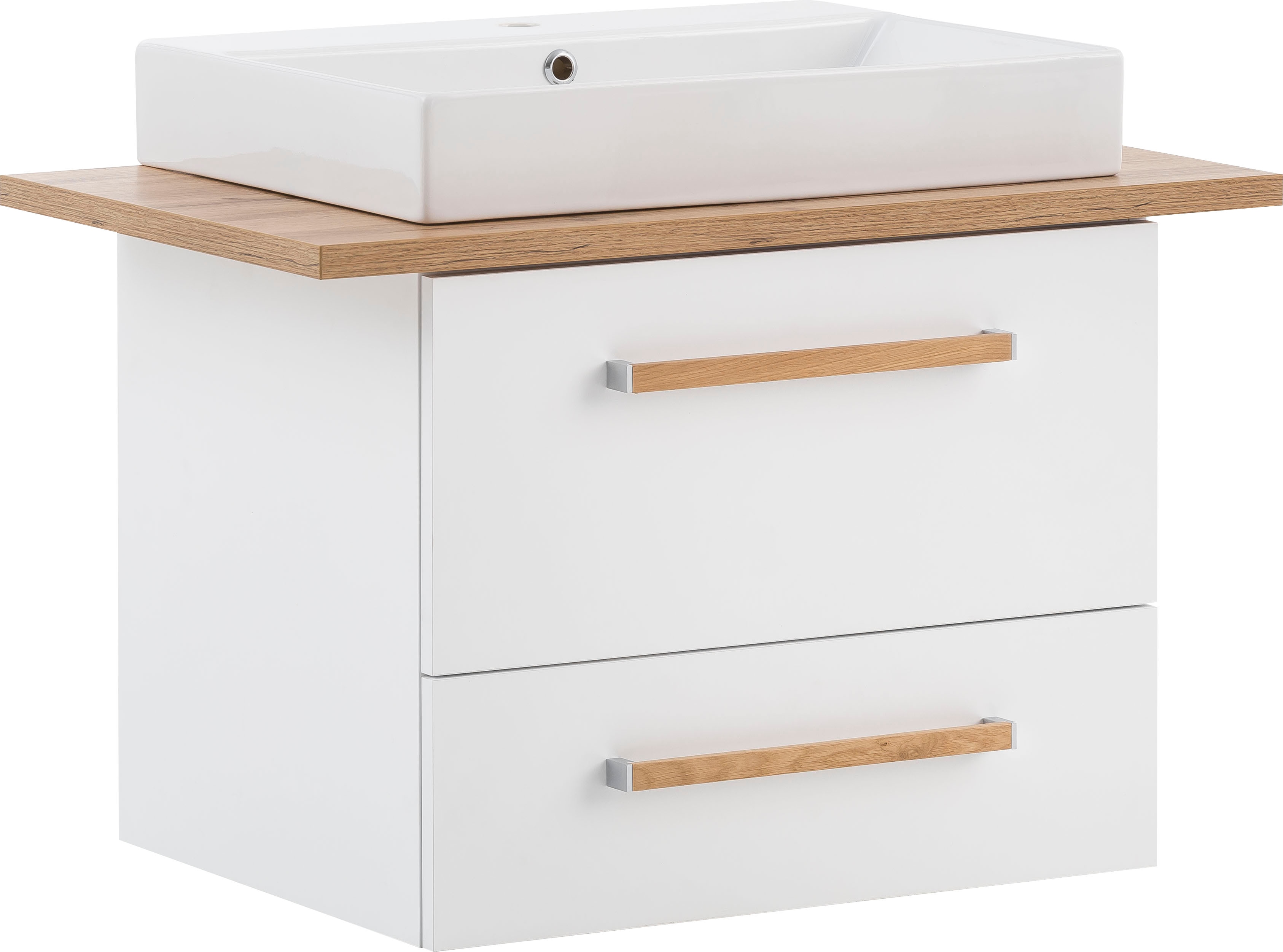 Schildmeyer Waschtisch "Duo, Waschtisch, melaminharzbeschichtet, Made in Germany, B: 80 cm" Solide Verarbeitung - Dieses Produkt ist in Deutschland gefertigt