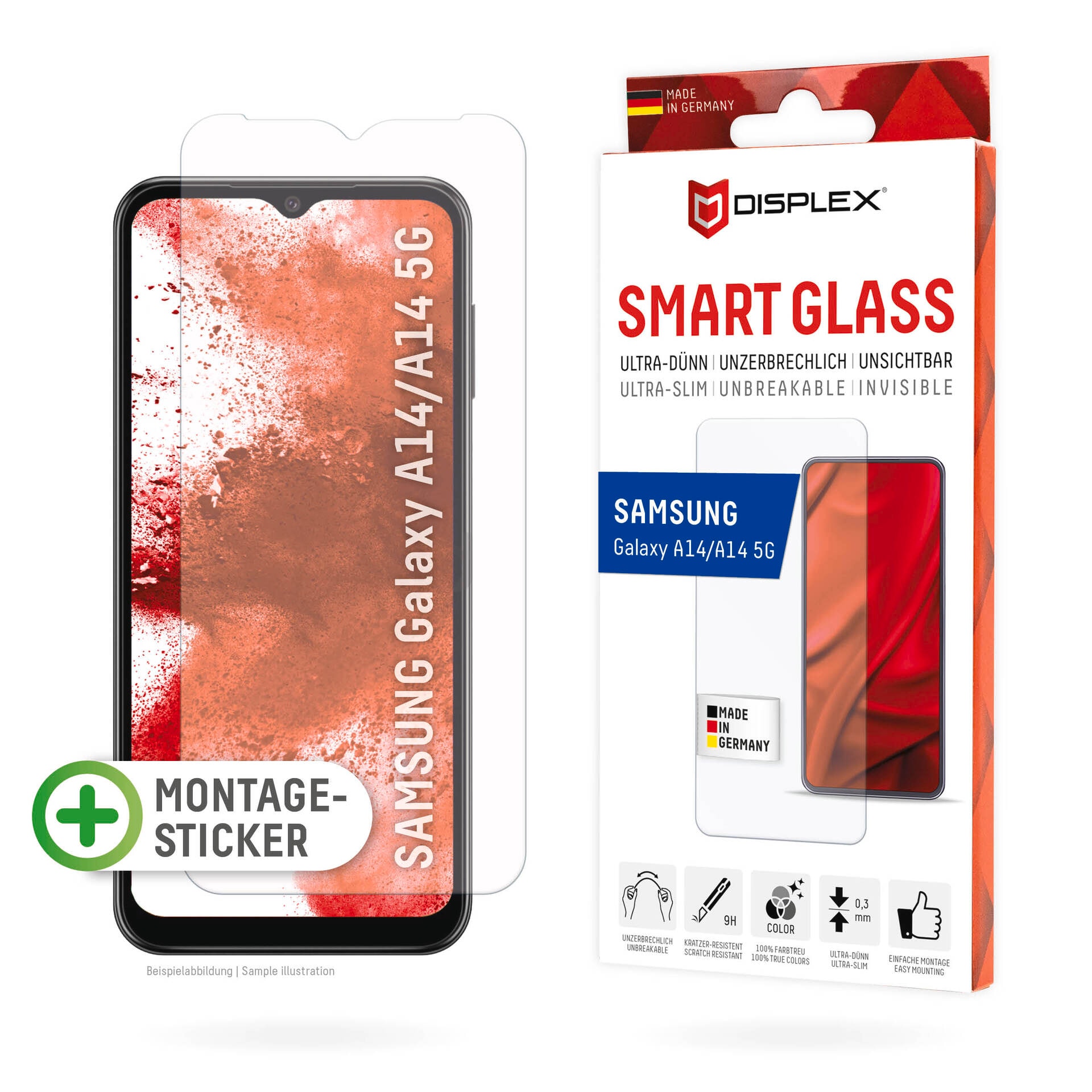 Displayschutzglas »Smart Glass«, für Smartphone Samsung Galaxy A14/A14 (5G),...