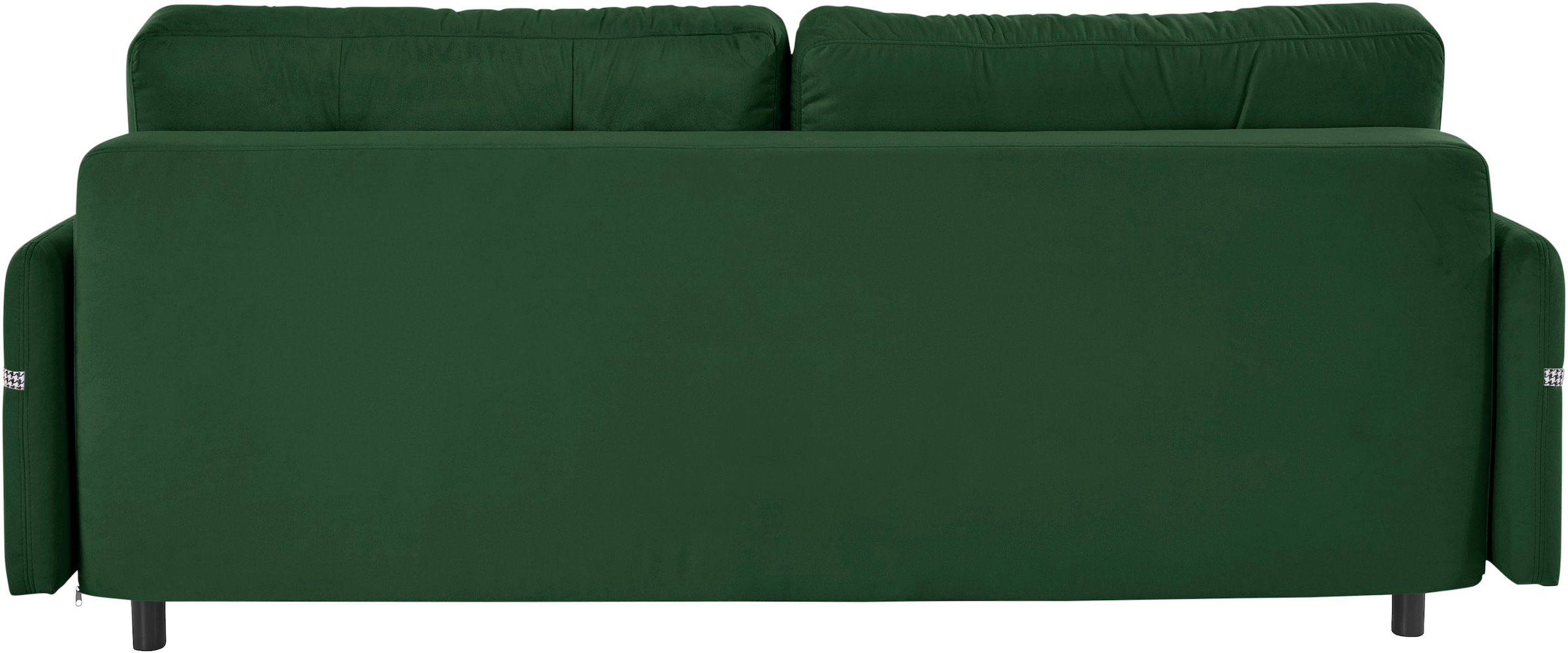 INOSIGN Schlafsofa »Emily«, incl. Bettfunktion und Bettkasten, Seitentache im Armteil, Federkern