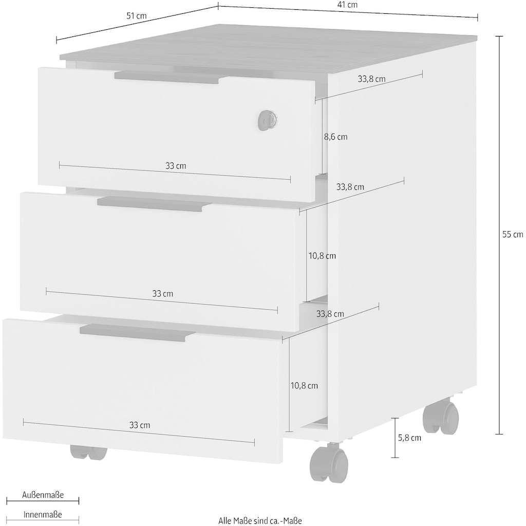 GERMANIA Rollcontainer »Ancona«