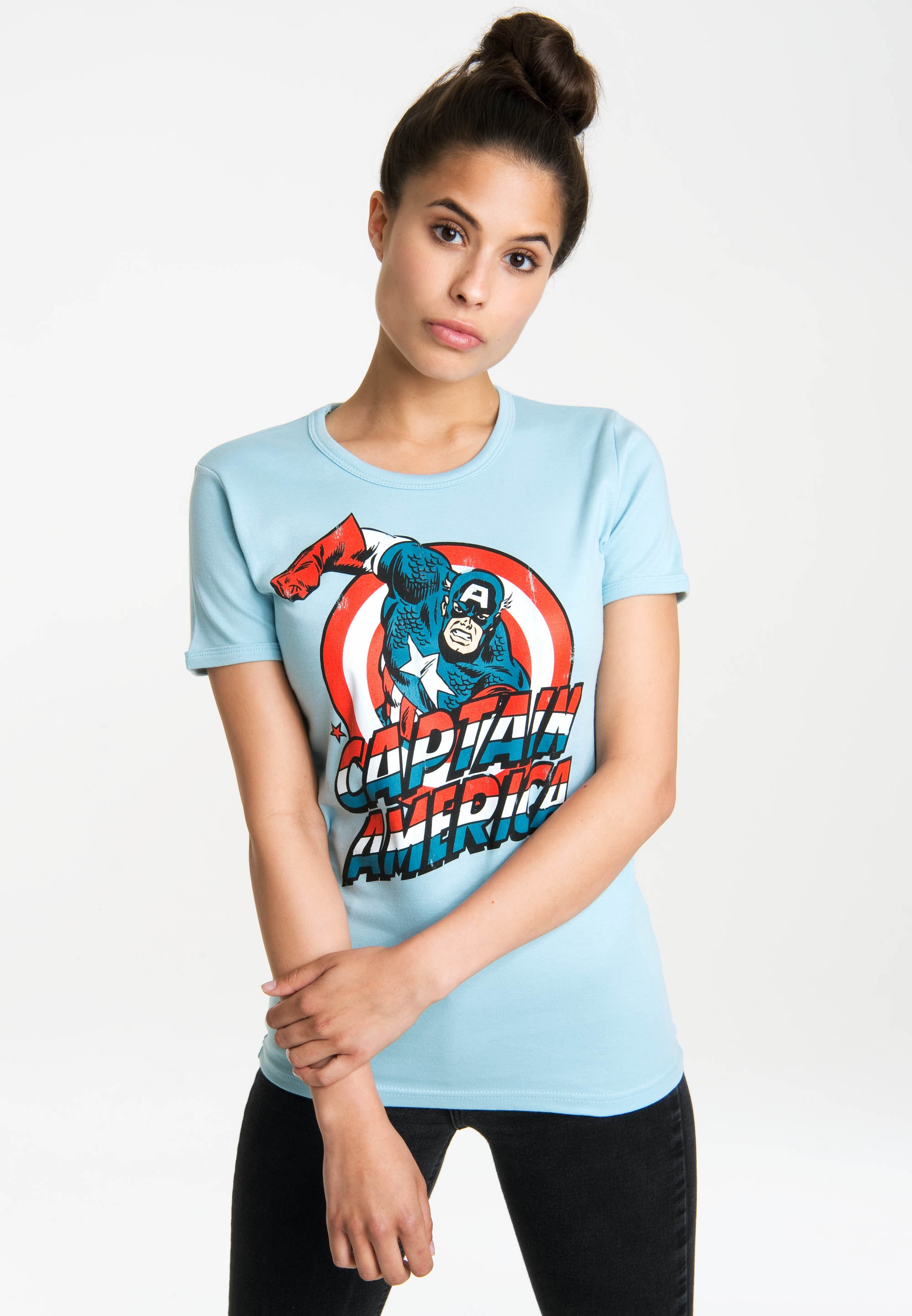 LOGOSHIRT T-Shirt "Captain America", mit lizenzierten Originaldesign günstig online kaufen