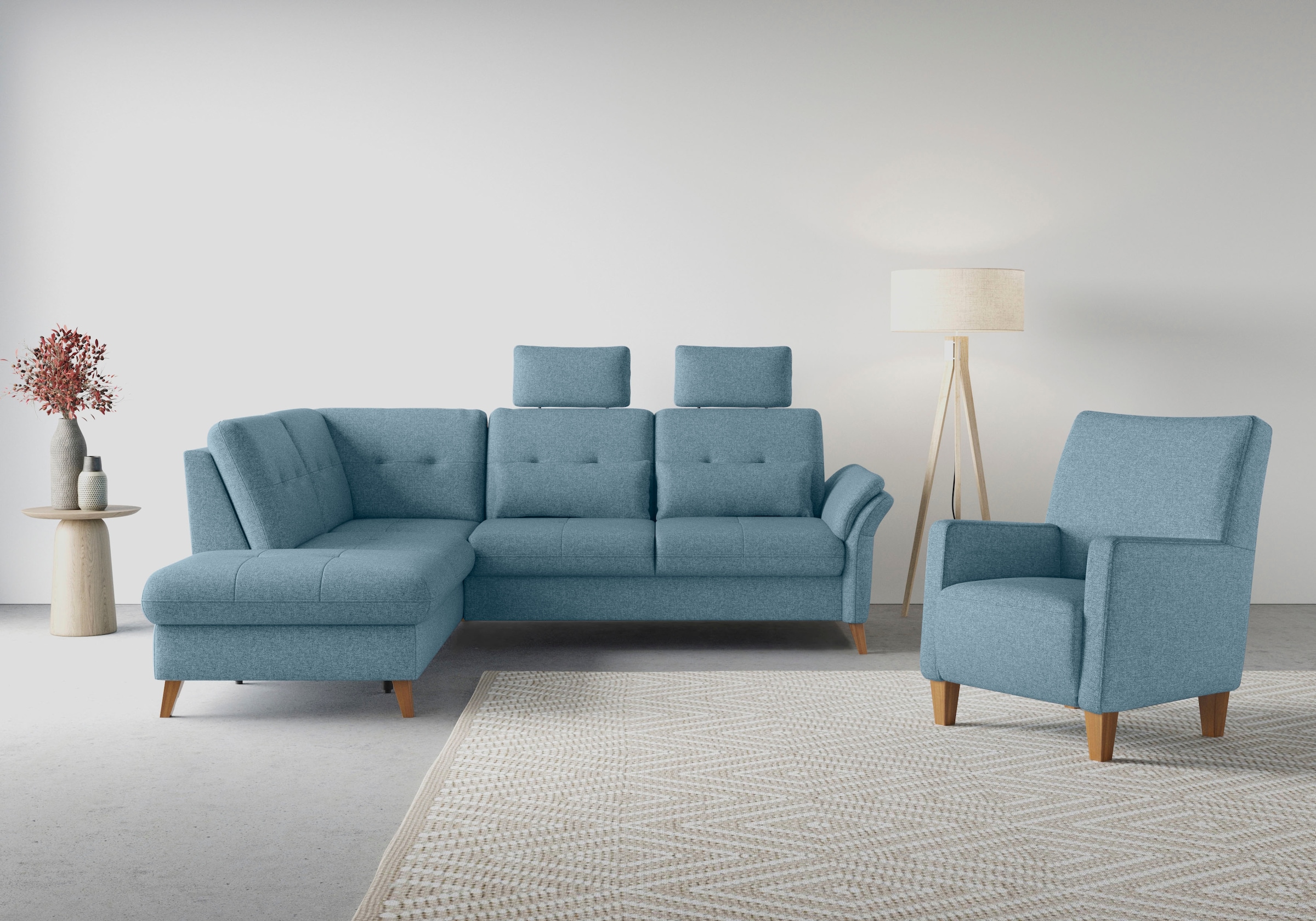 sit&more Ecksofa "Göteborg", inkl. Sitztiefenverstellung, wahlweise mit Bet günstig online kaufen
