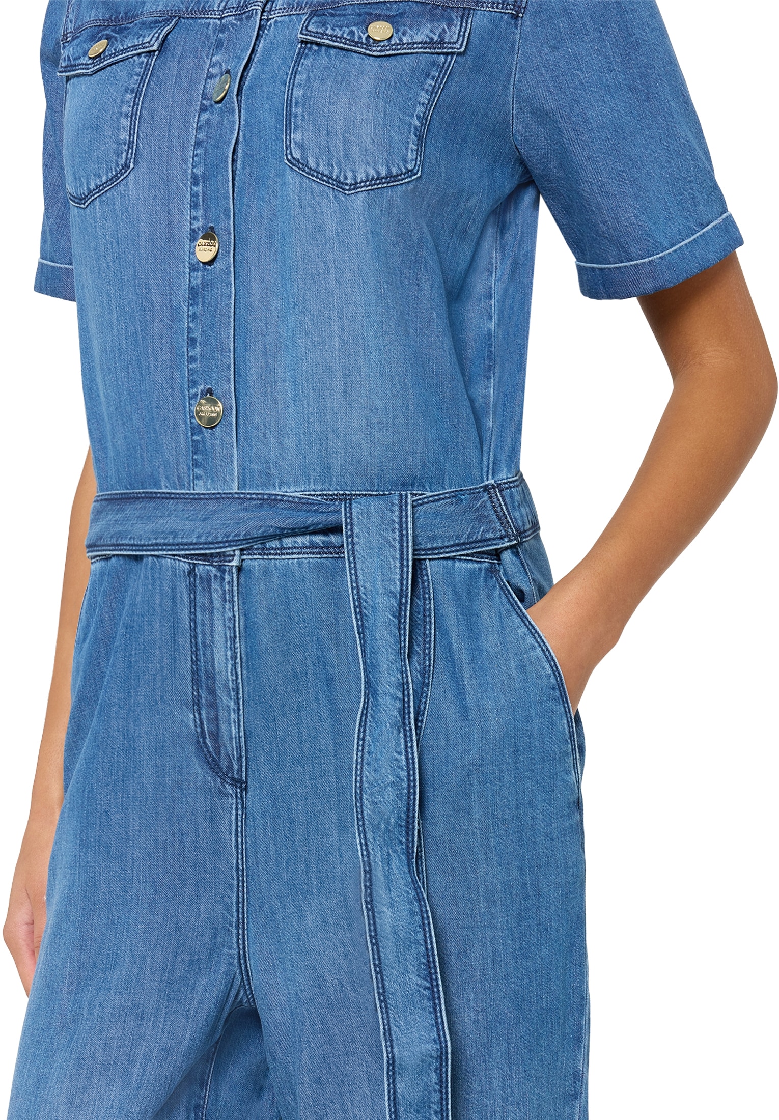 Cartoon Overall »Damen mit Bindegürtel« 1 Stk. Design