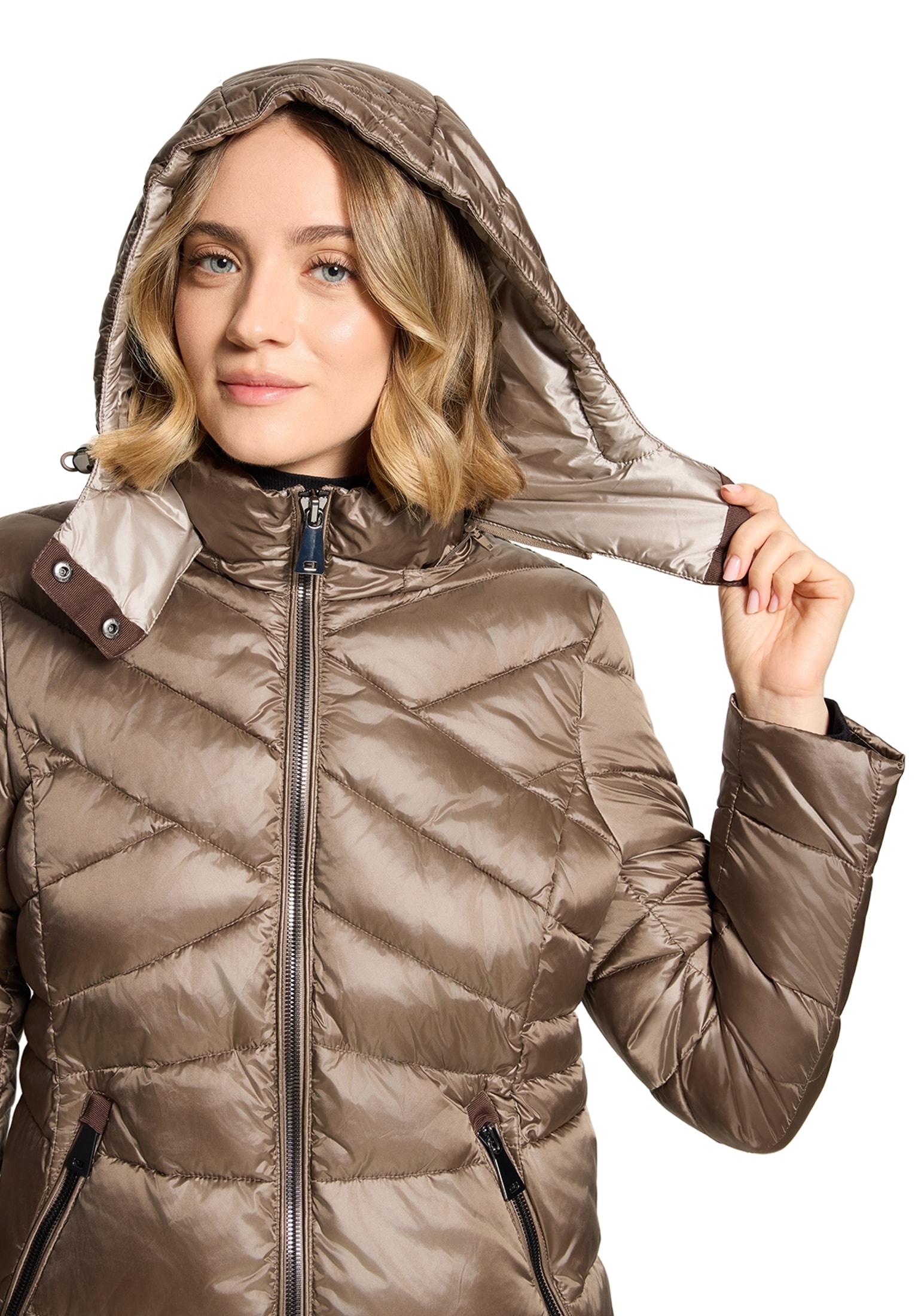 Gil Bret Steppjacke mit Kapuze Winterjacke mit abnehmbarer Kapuze