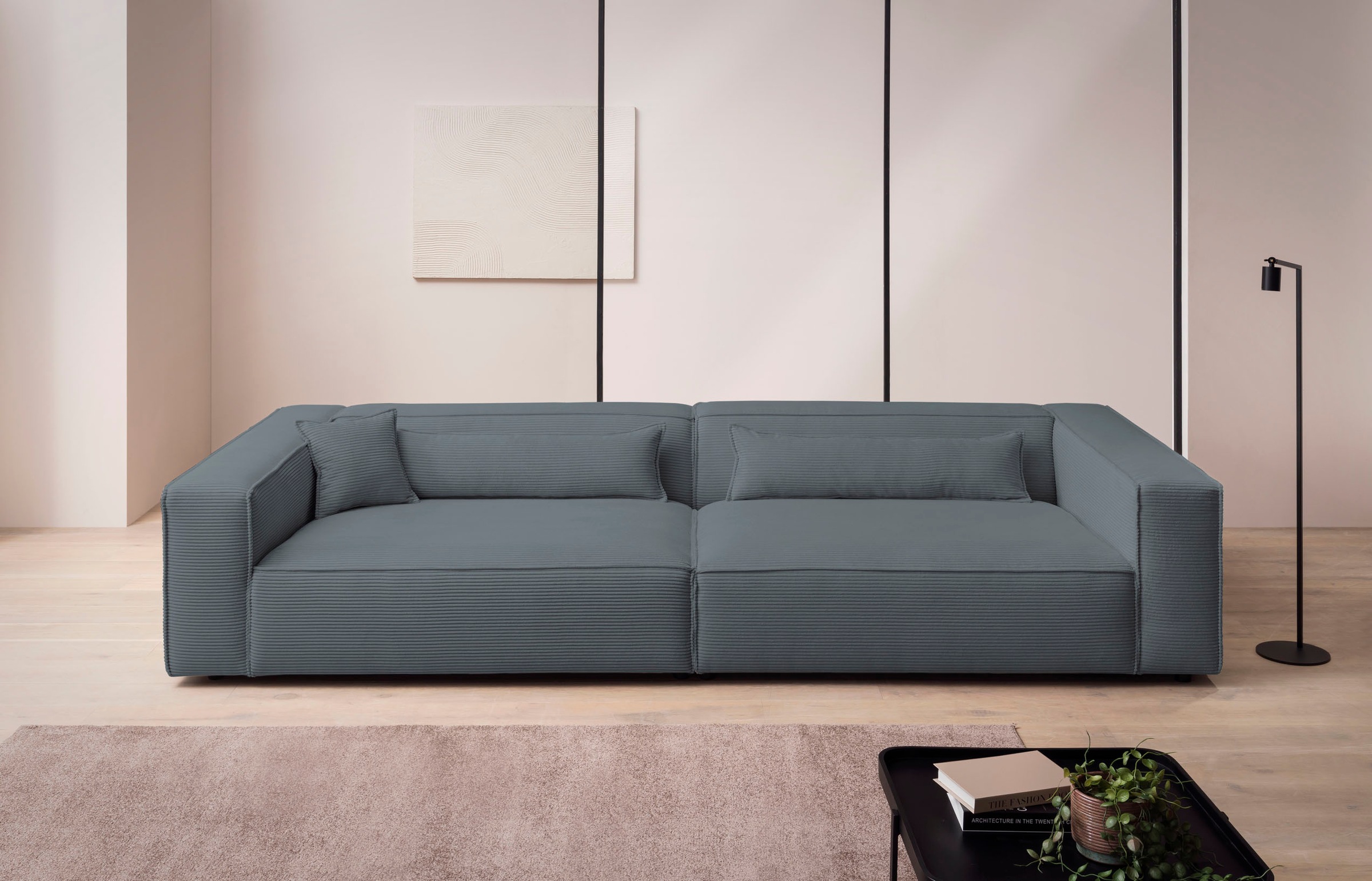 LeGer Home by Lena Gercke 3-Sitzer "PIARA XXL, Sofa mit Kedernaht in Cord, günstig online kaufen