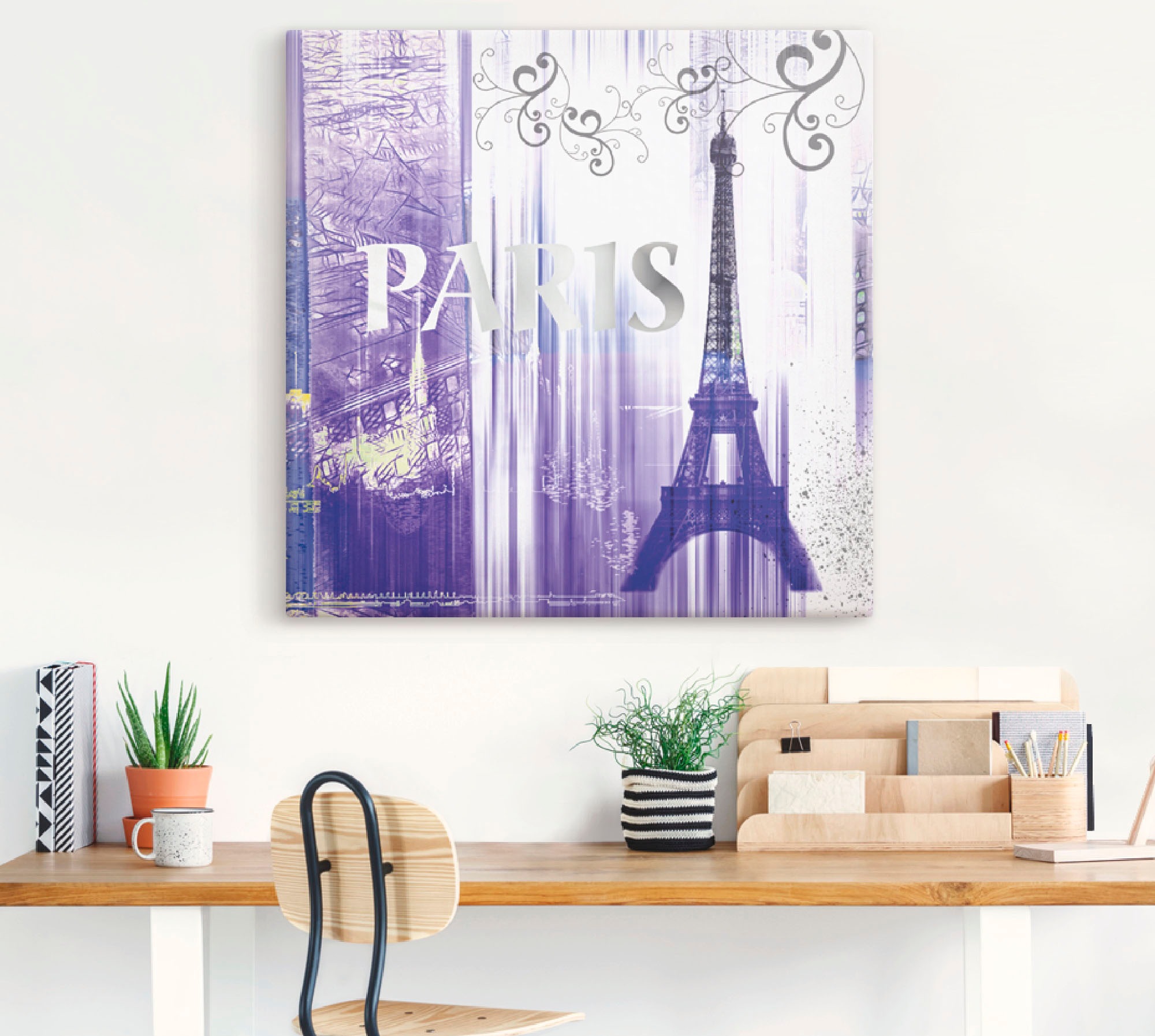 Artland Wandbild »Paris Skyline Collage II«, Gebäude, (1 St.), als Leinwandbild, Poster in verschied. Größen