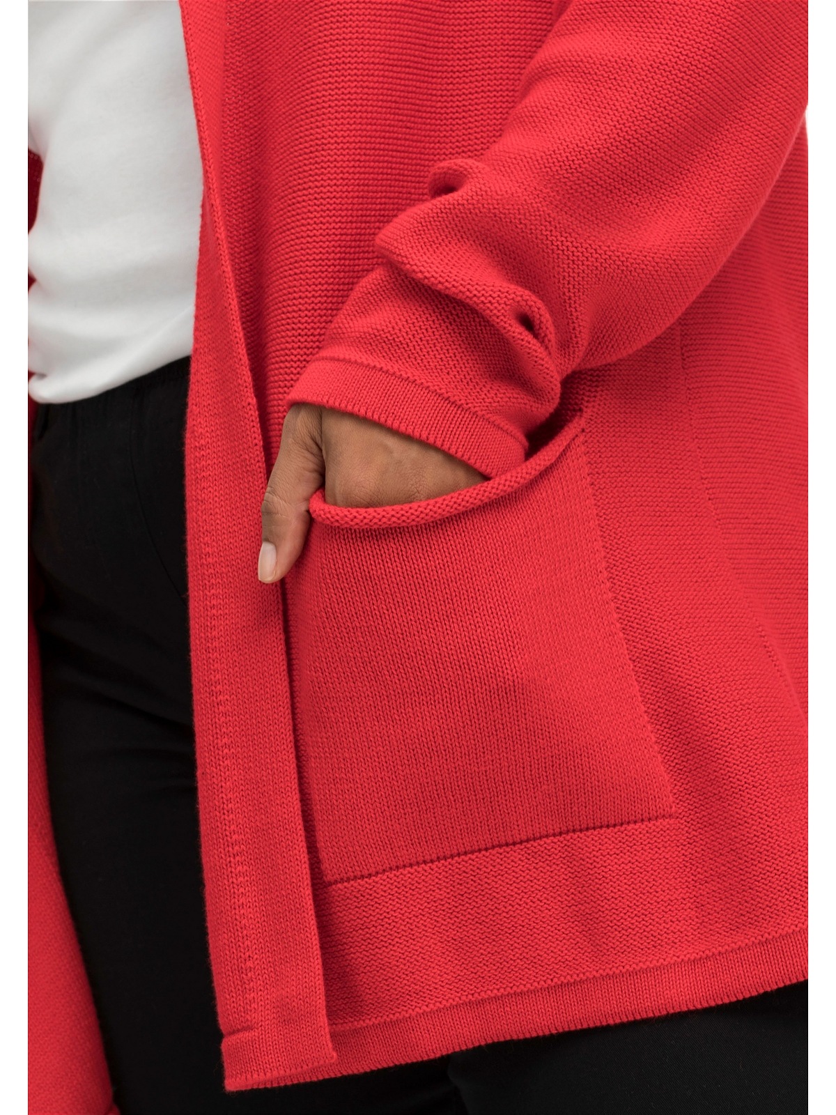 Sheego Strickjacke »Große Größen«, im Linksstrickmuster, mit Taschen vorn  online bestellen | BAUR