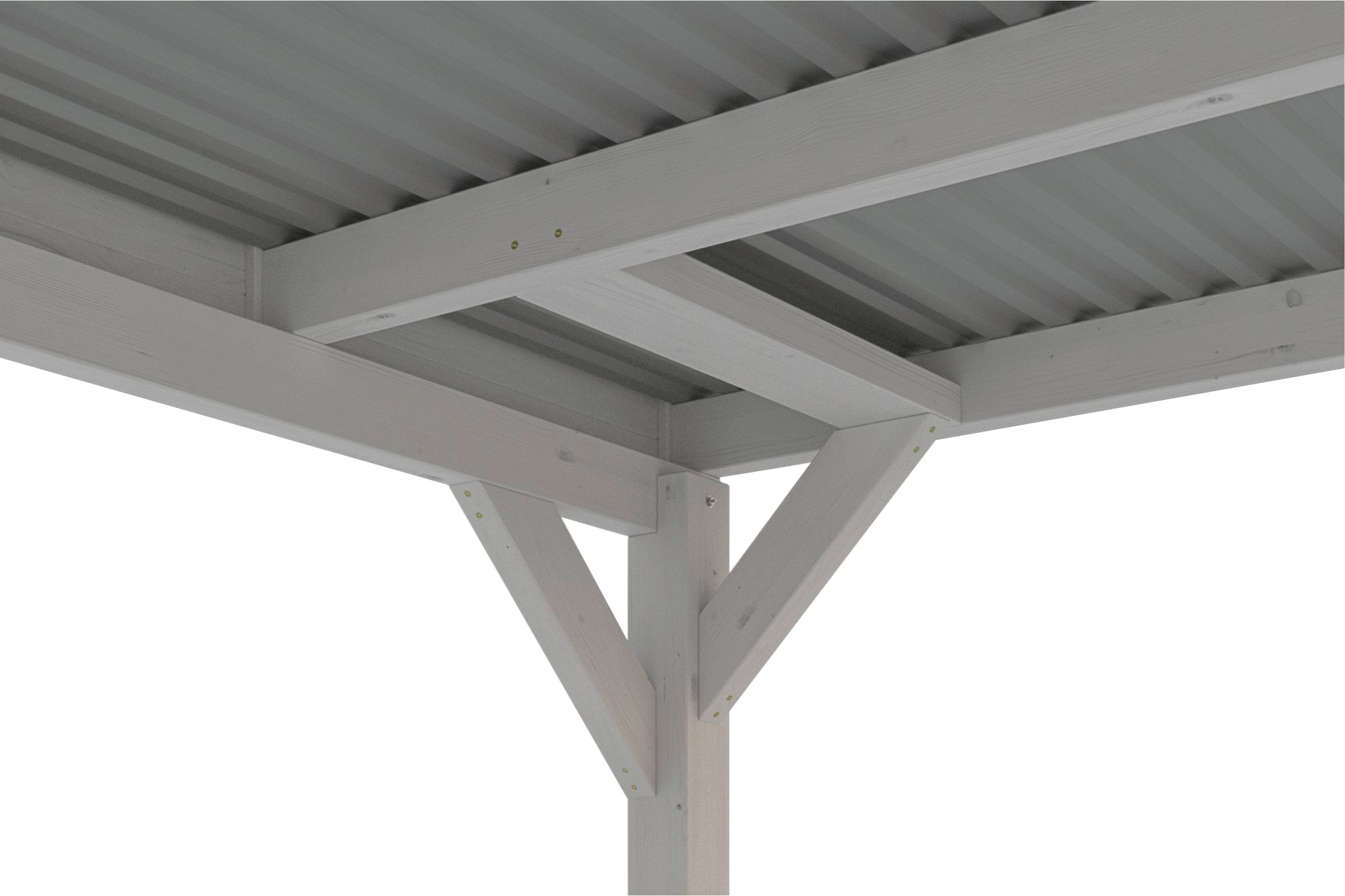 Skanholz Doppelcarport »Grunewald«, Leimholz-Nordisches Fichtenholz, weiß, mit Aluminiumdach