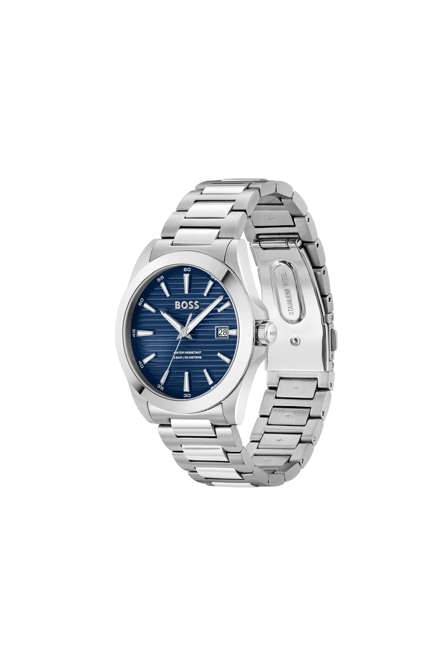 BOSS Quarzuhr »Strike Giftset« Armbanduhr, Herrenuhr, Edelstahlarmband, Ideal auch als Geschenk