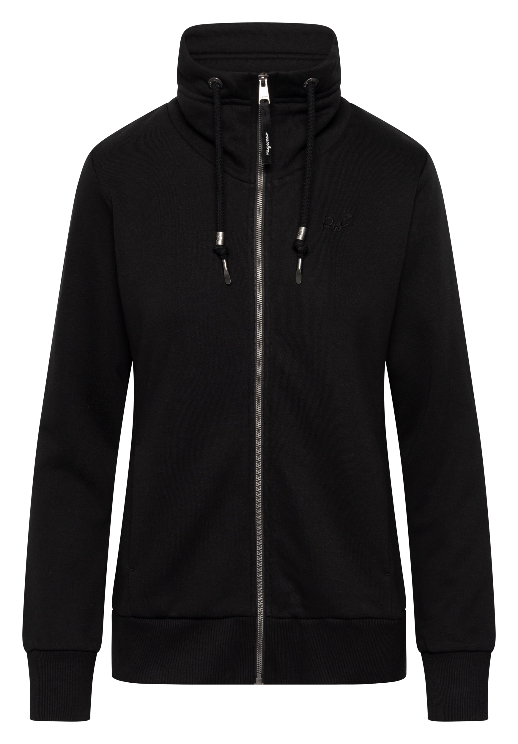 Ragwear Sweatjacke »RONETTE« brushed, in super softer Qualität, unifarbene Optik, mit Stehkragen