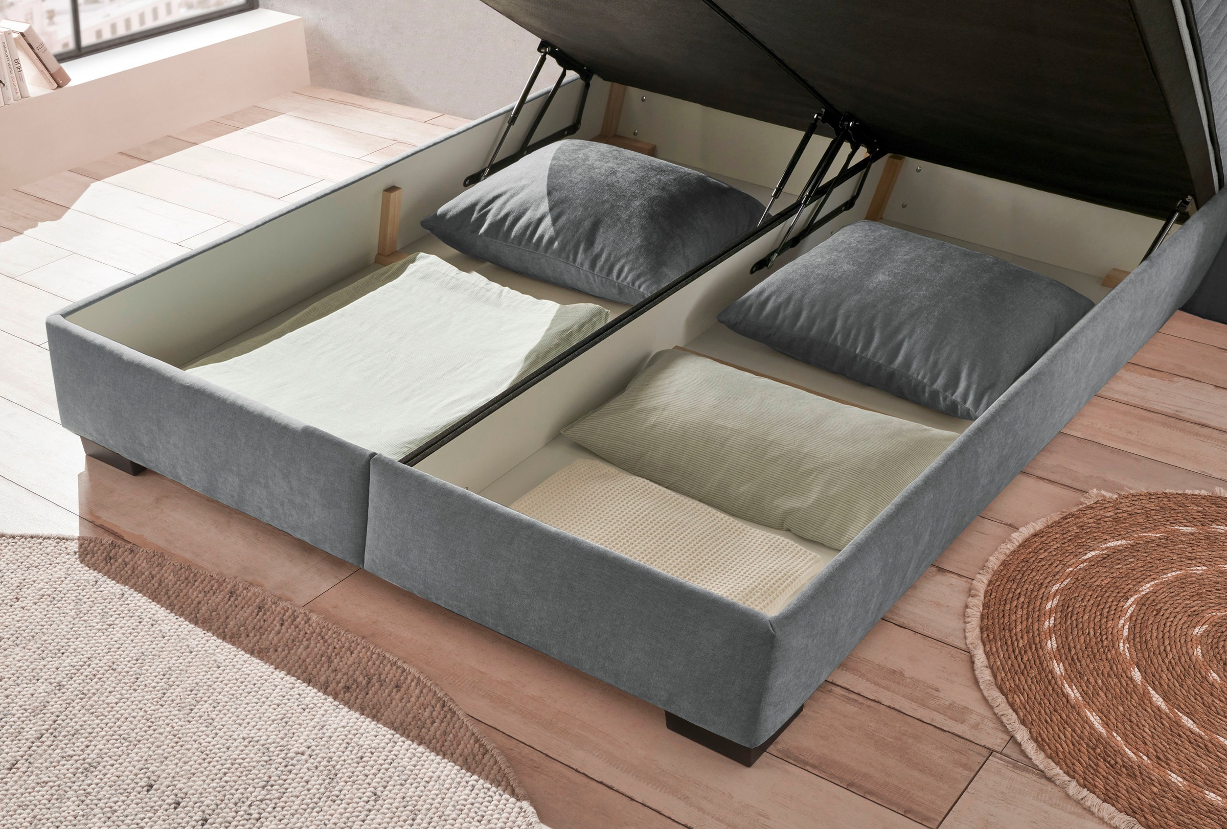 ED EXCITING DESIGN Boxbett »Nagol«, mit Bettkasten, mit Wendematratze, erhältlich in verschiedenen Breiten