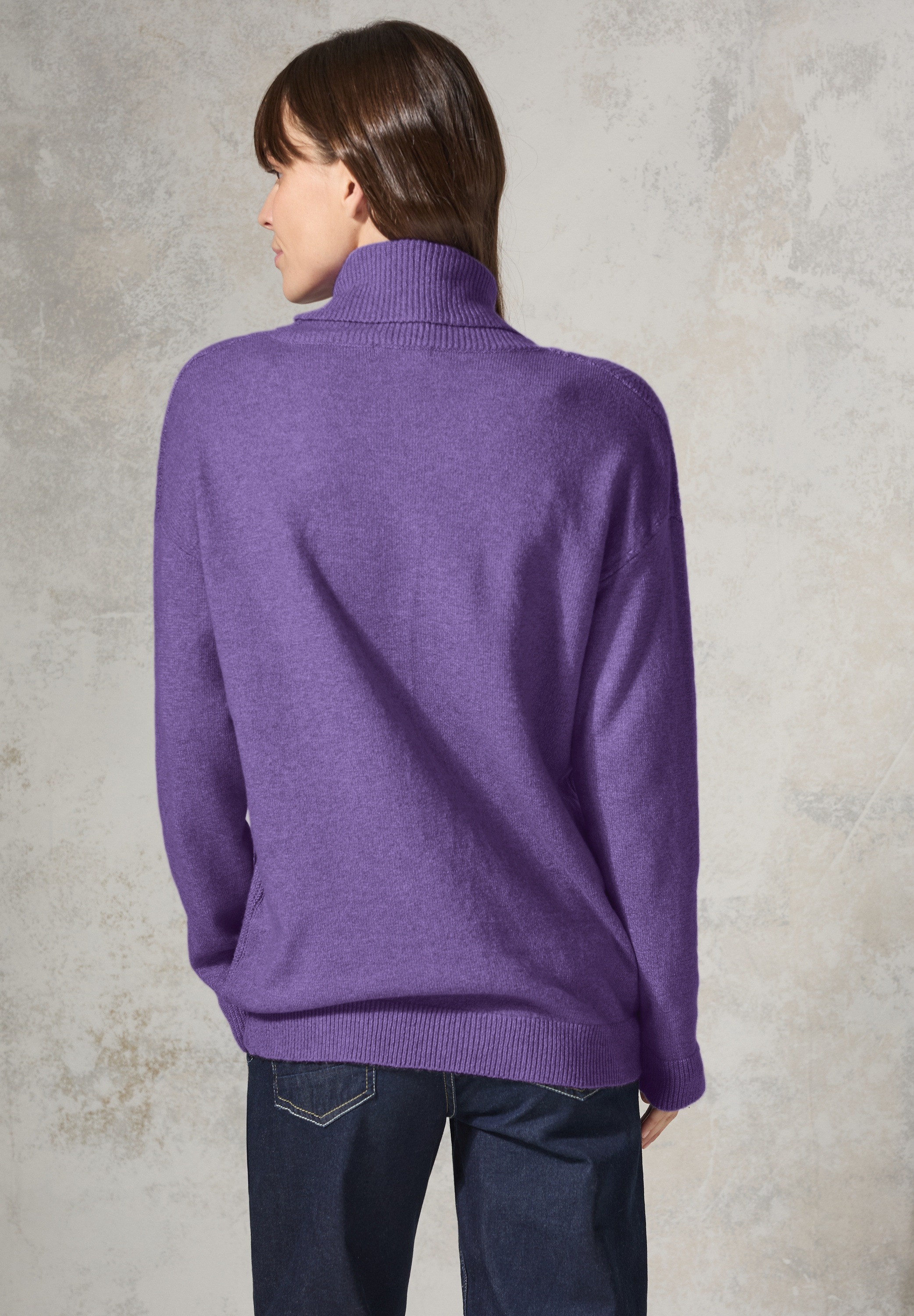 Cecil Rollkragenpullover, aus softem Materialmix