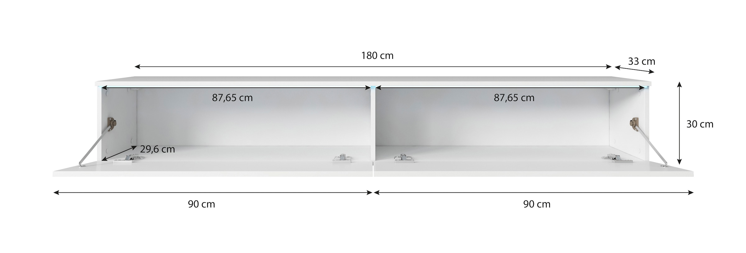 INOSIGN Lowboard »Vera«, Breite 180 cm, stehend und hängend