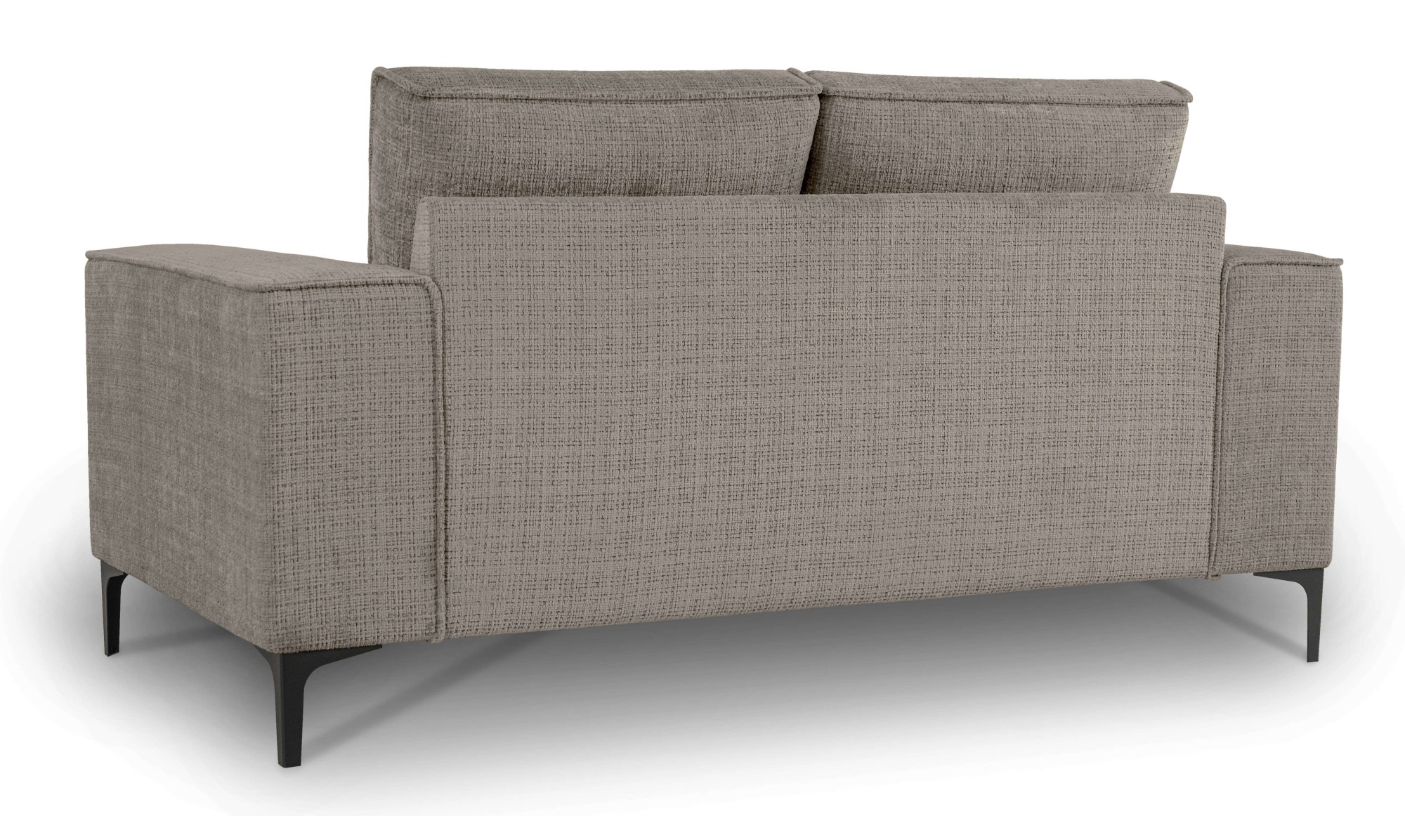Places of Style 2-Sitzer »Kompaktsofa Oland, Struktur, Flachgewebe, Luxus-Microfaser, Boucle«, 164 cm, Wellenunterfederung, Skandi-Design, Metallfüße