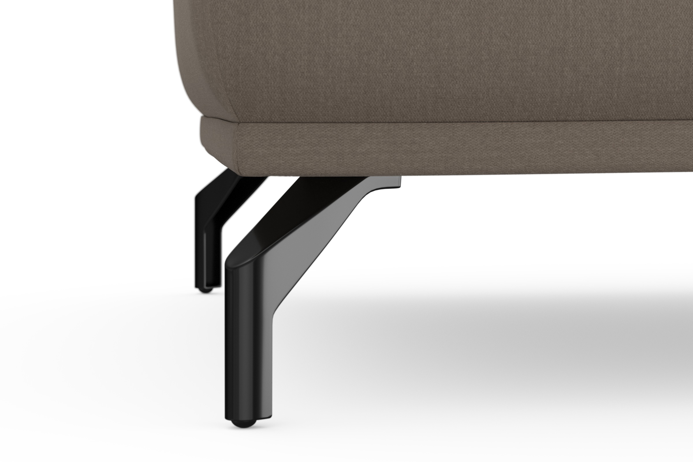 sit&more Hocker »Bailando«, mit Federkern und schwarzen, matten Metallfüßen