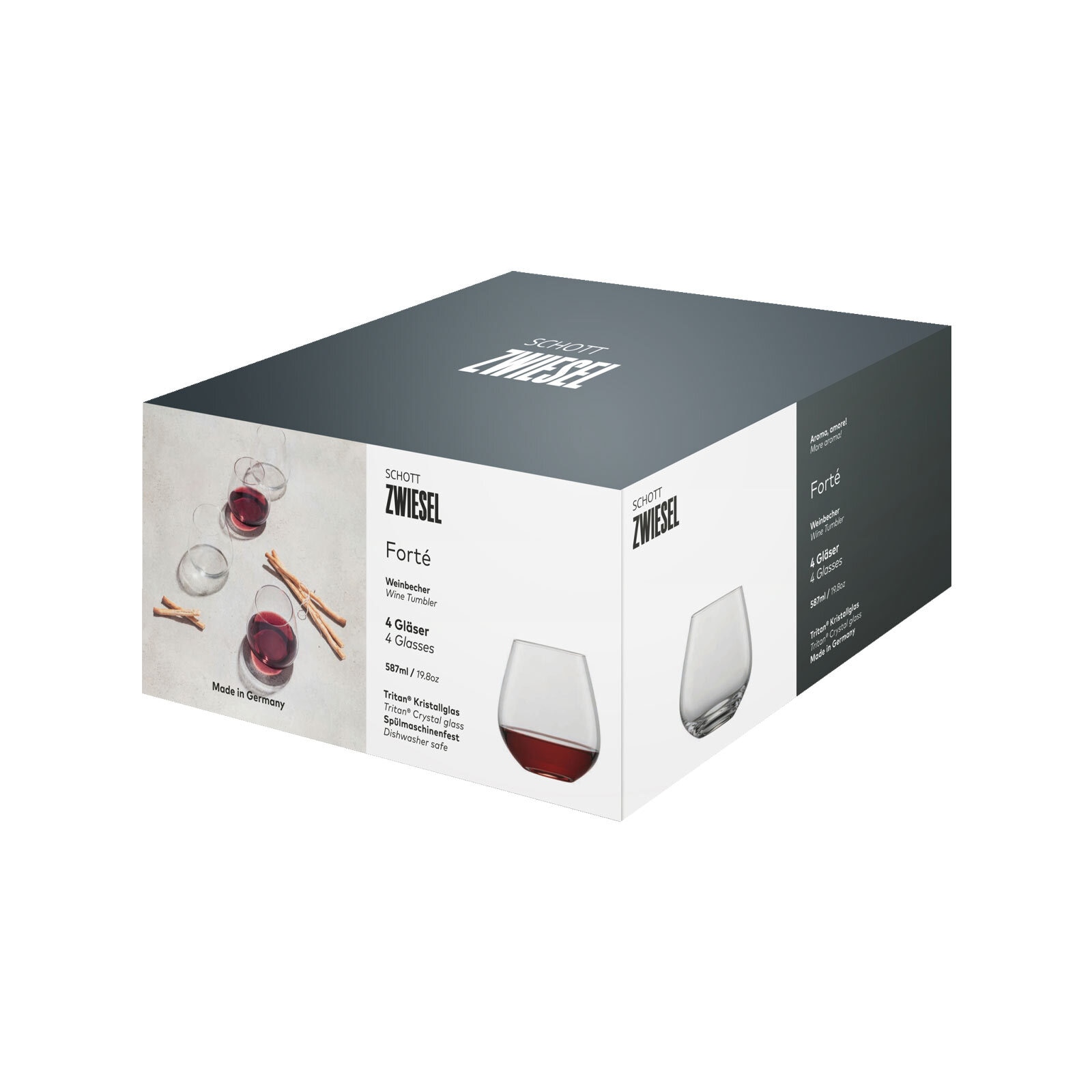 SCHOTT-ZWIESEL Weinglas »Weinbecher Forté 587 ml 4er Set transparent«