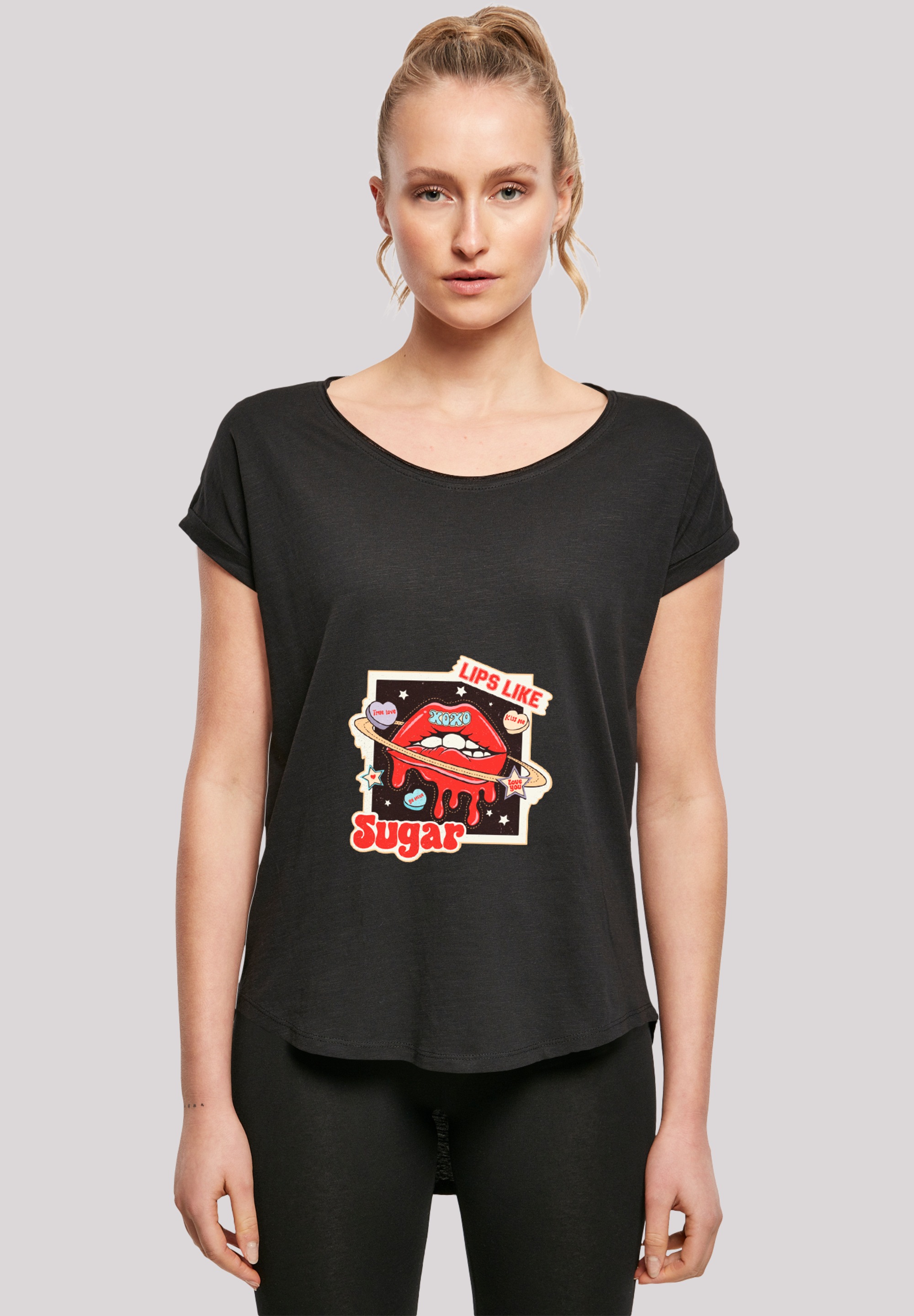 F4NT4STIC T-Shirt "Lips like sugar retro fashion Valentinstag", Premium Qua günstig online kaufen