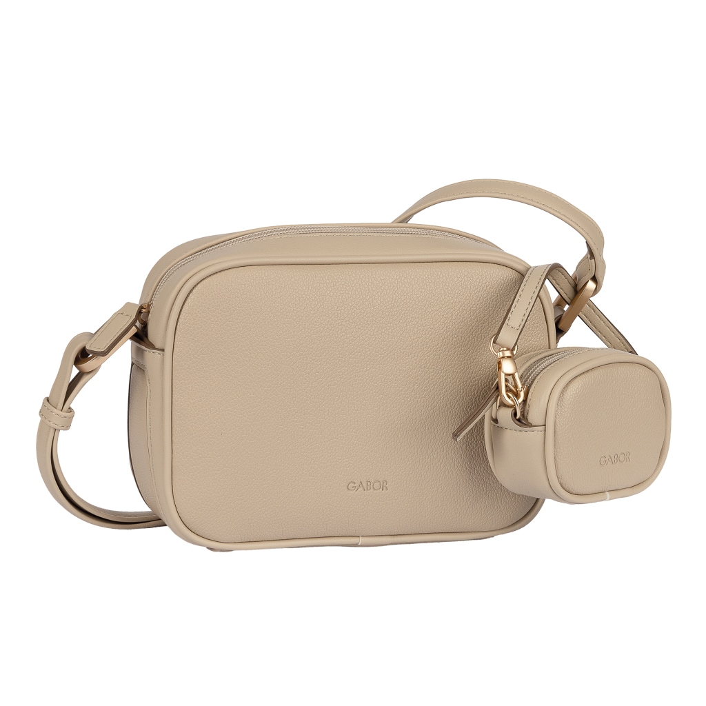 Gabor Handtasche "Devika" runde Formen sowie dekorative Seitenakzente mit Mini-Taschenanhänger