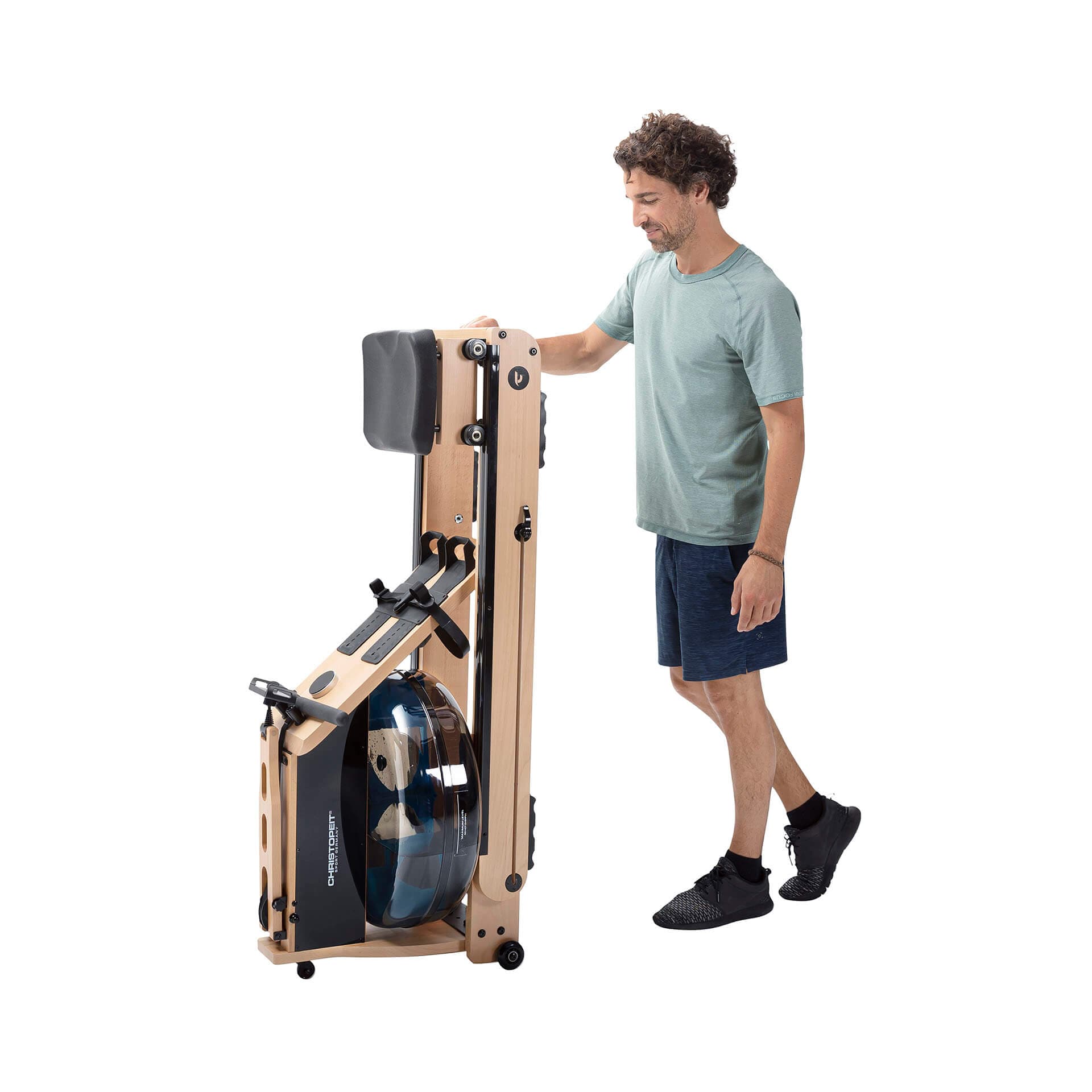 Christopeit Sport® Ruderzugmaschine »WP 5000 Wasserrudergerät« Testsieger Stiftung Warentest Ausgabe 1/2025, Rudermaschine, Holz