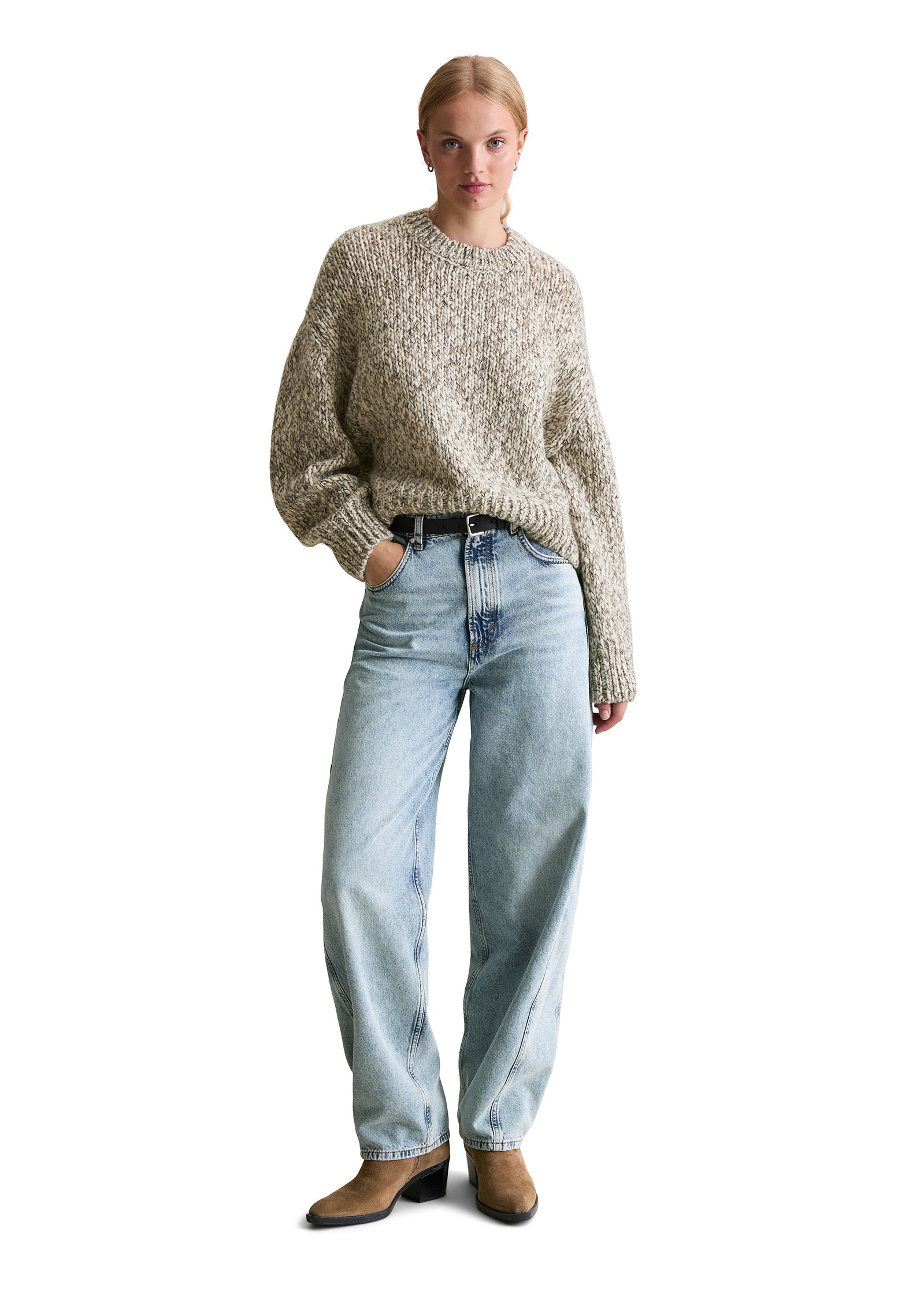 Marc O'Polo DENIM Rundhalspullover »aus Schurwolle-Alpakawolle-Mix«