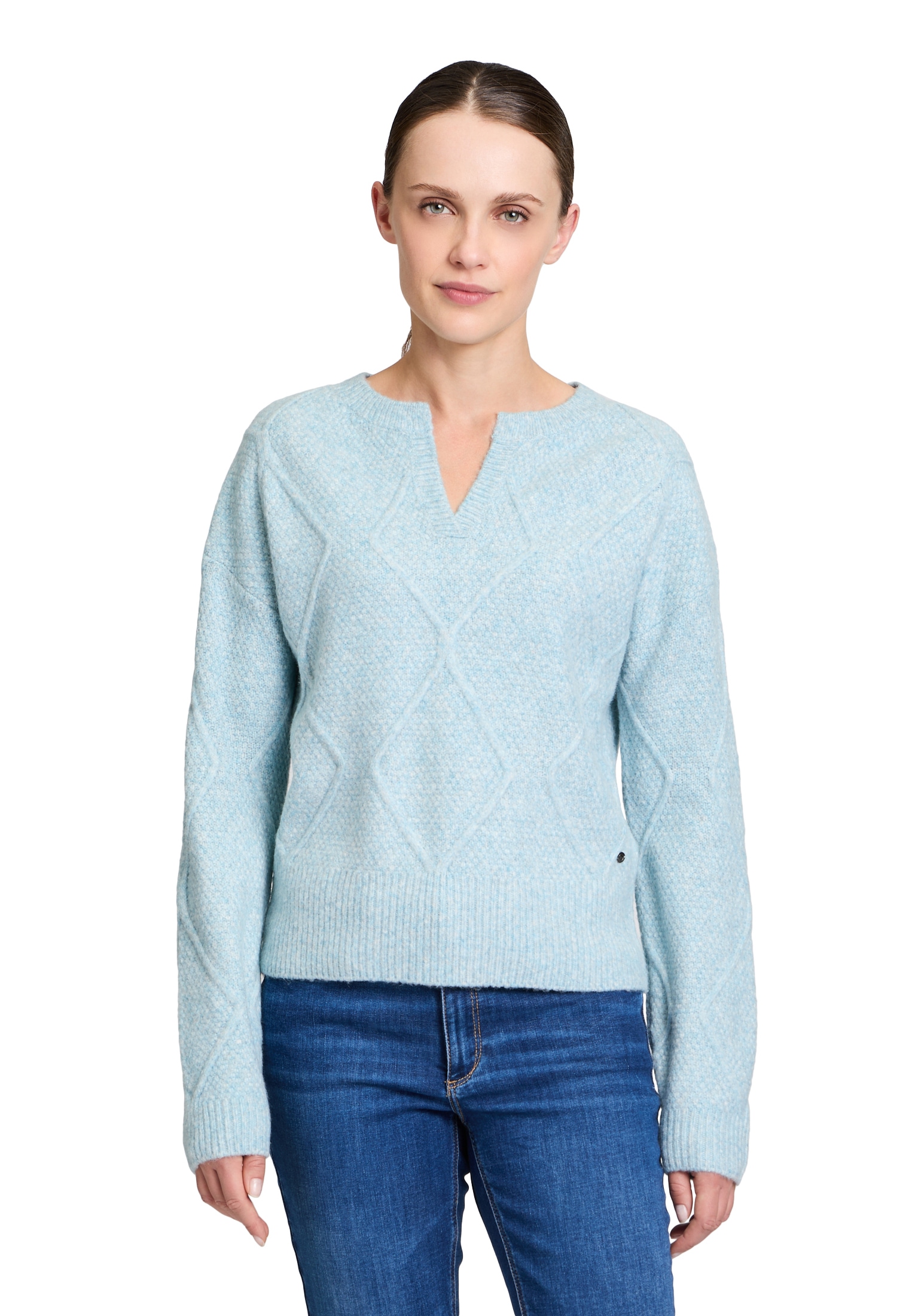 Betty&Co Strickpullover "Damen Strickpullover mit überschnittenen Ärmeln", günstig online kaufen