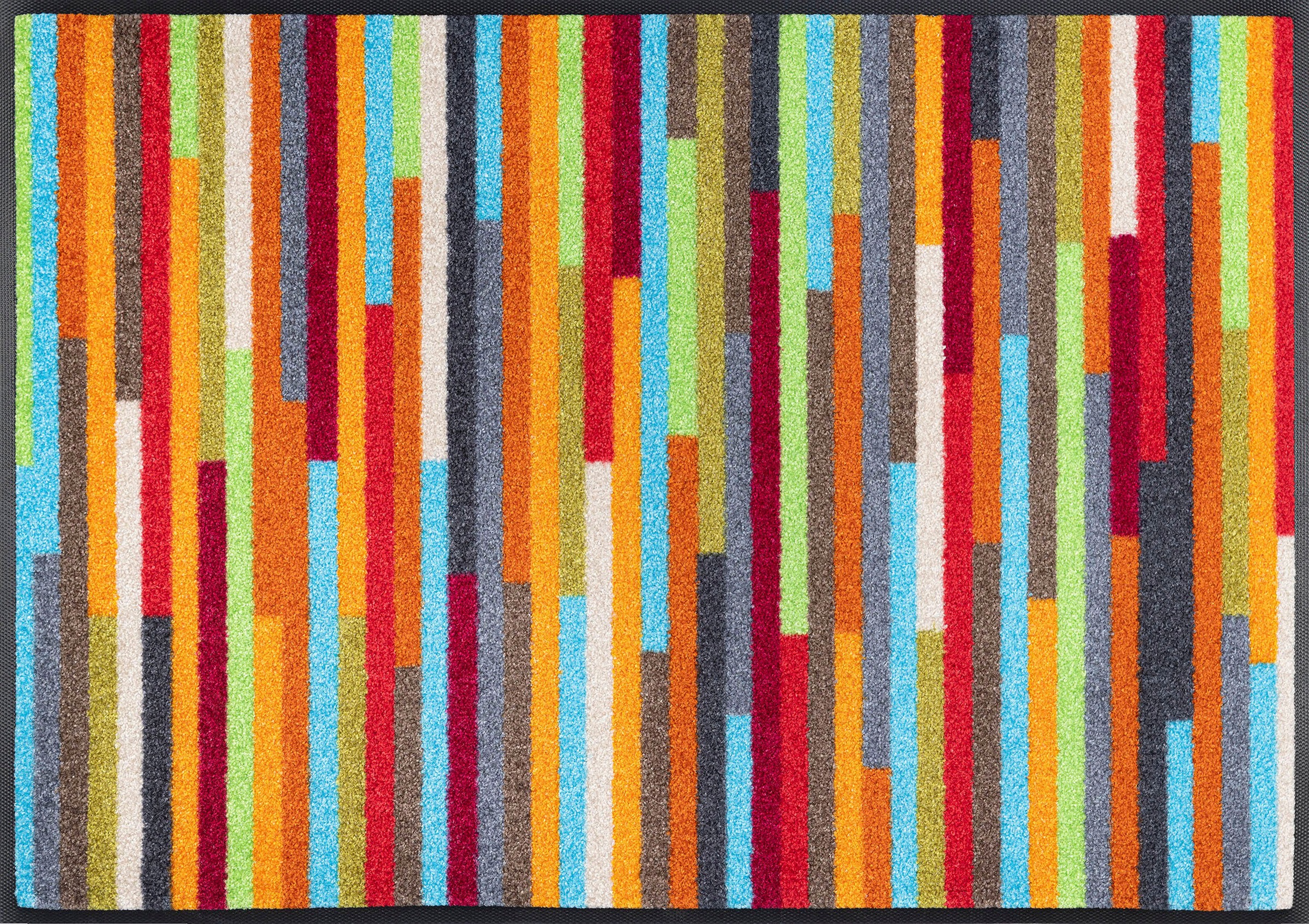 Thumbnail - wash+dry by Kleen-Tex Fußmatte "Mikado Stripes" rechteckig 7 mm Höhe Schmutzfangläufer, modernes Streifen Design, rutsch...