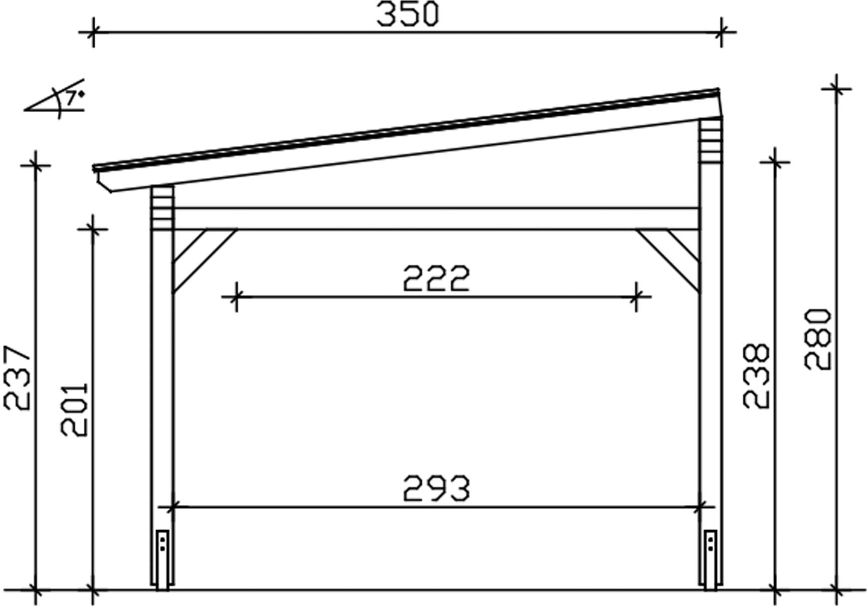 Skanholz Terrassendach »Sanremo«, Leimholz