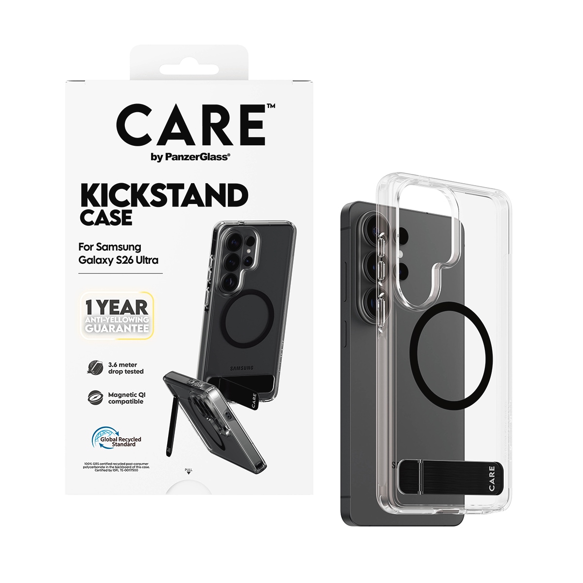 CARE by PanzerGlass Handyhülle »Urban Explorer Case mit Kickstand/Qi für Samsung Galaxy S26 Ultra« Samsung Galaxy S26 Ultra Backcover, Schutzhülle, Handyschutzhülle, Case, Schutzcase, stoßfest